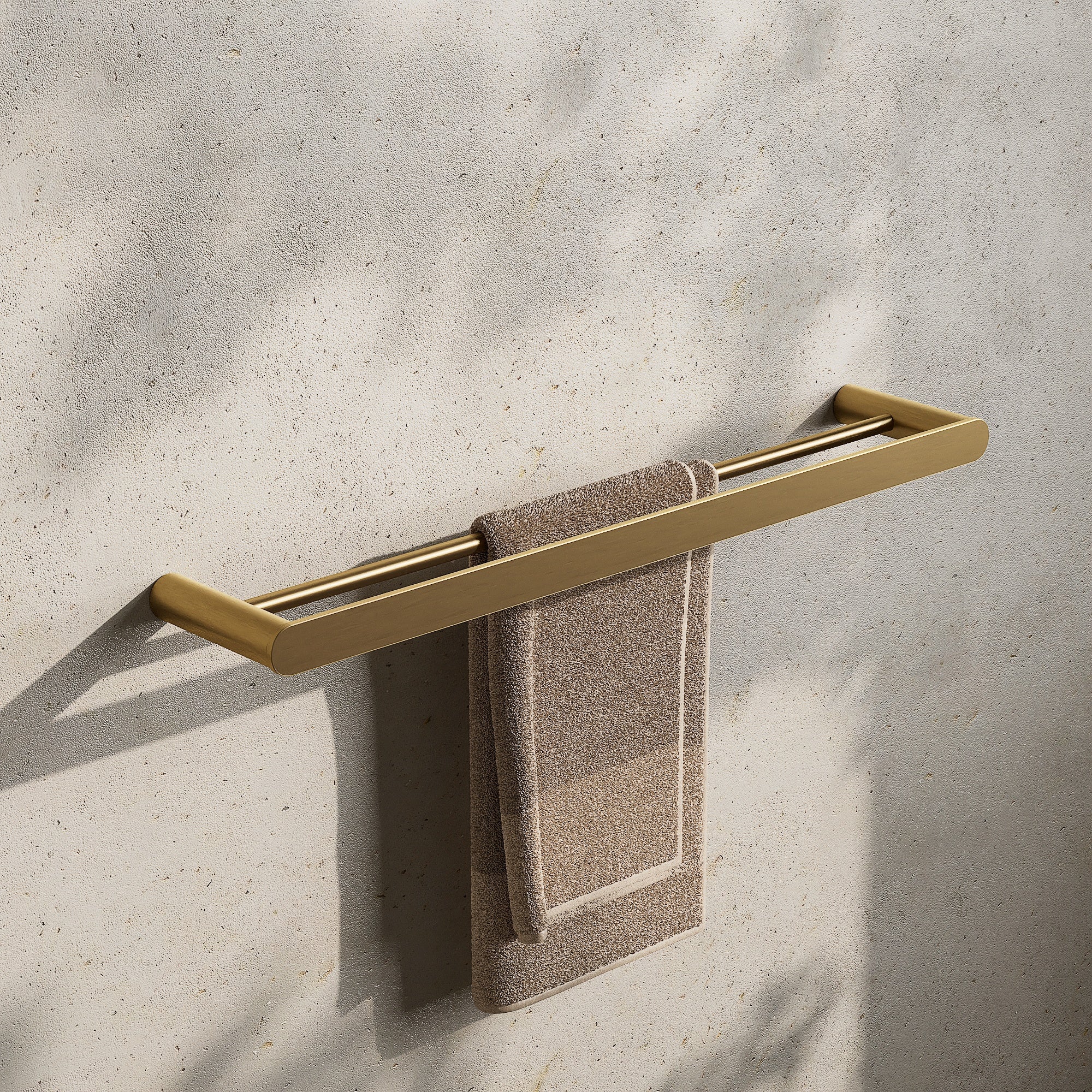 Image of Double Towel Rail 600mm - Flat - Cavari