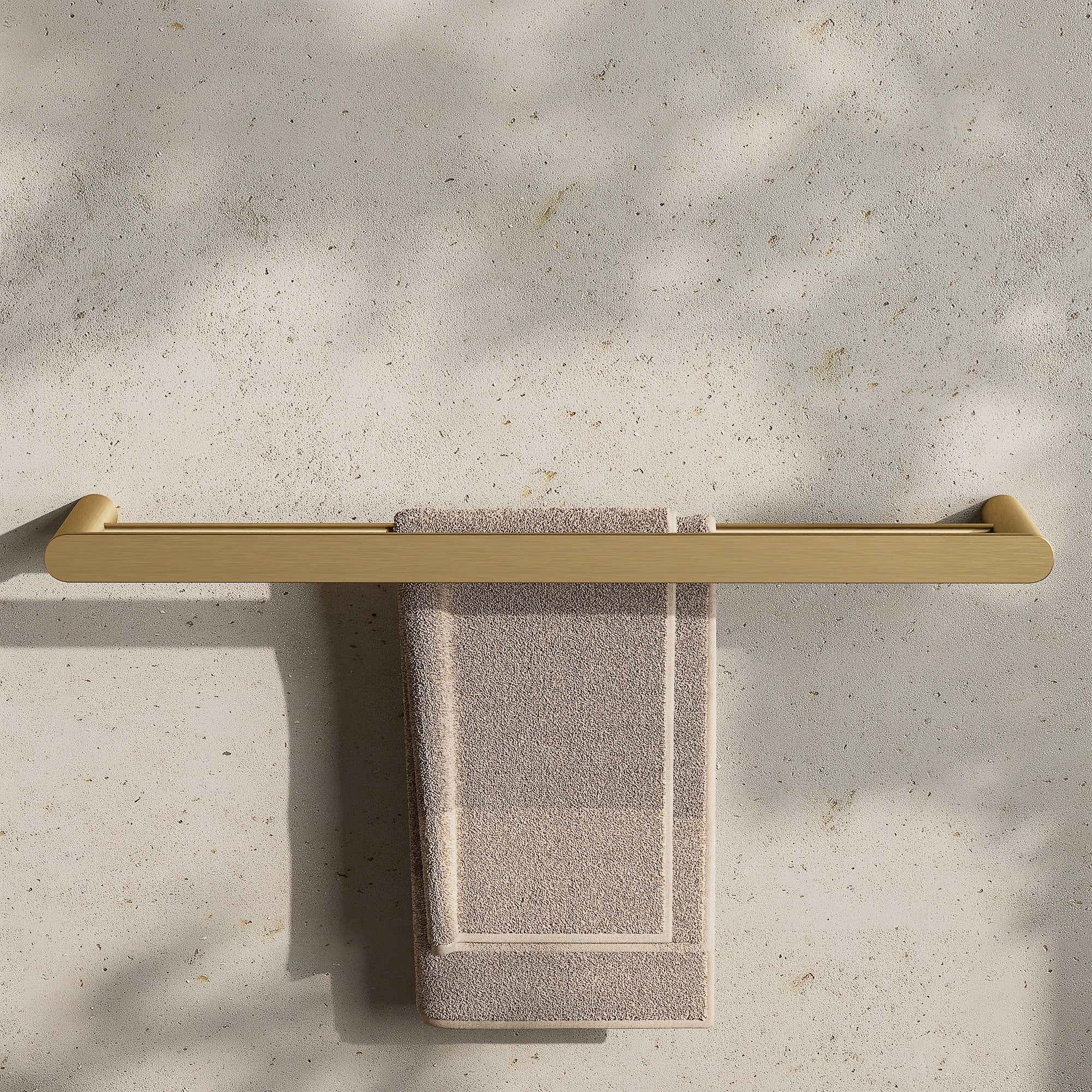 Image of Double Towel Rail 600mm - Flat - Cavari