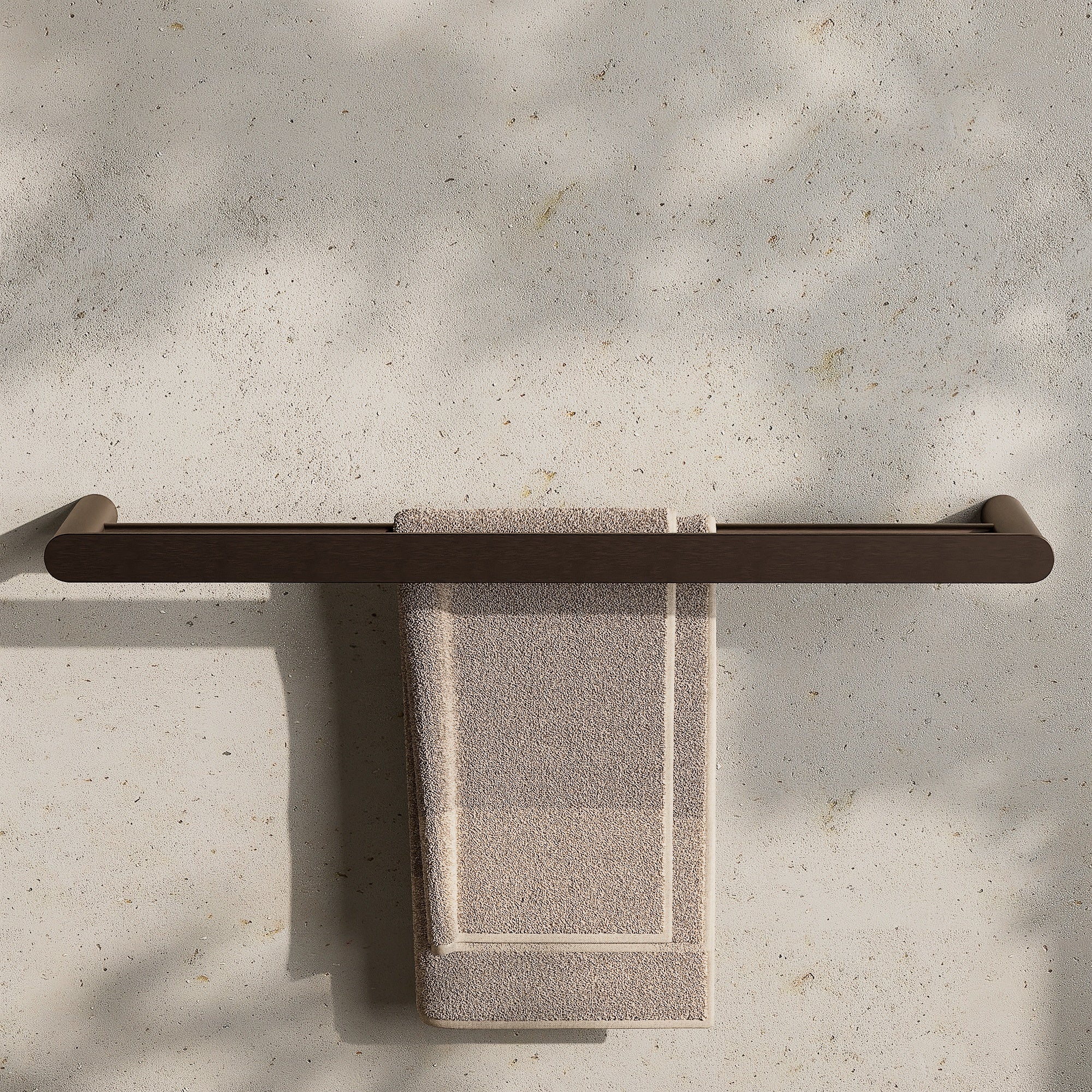 Image of Double Towel Rail 600mm - Flat - Cavari
