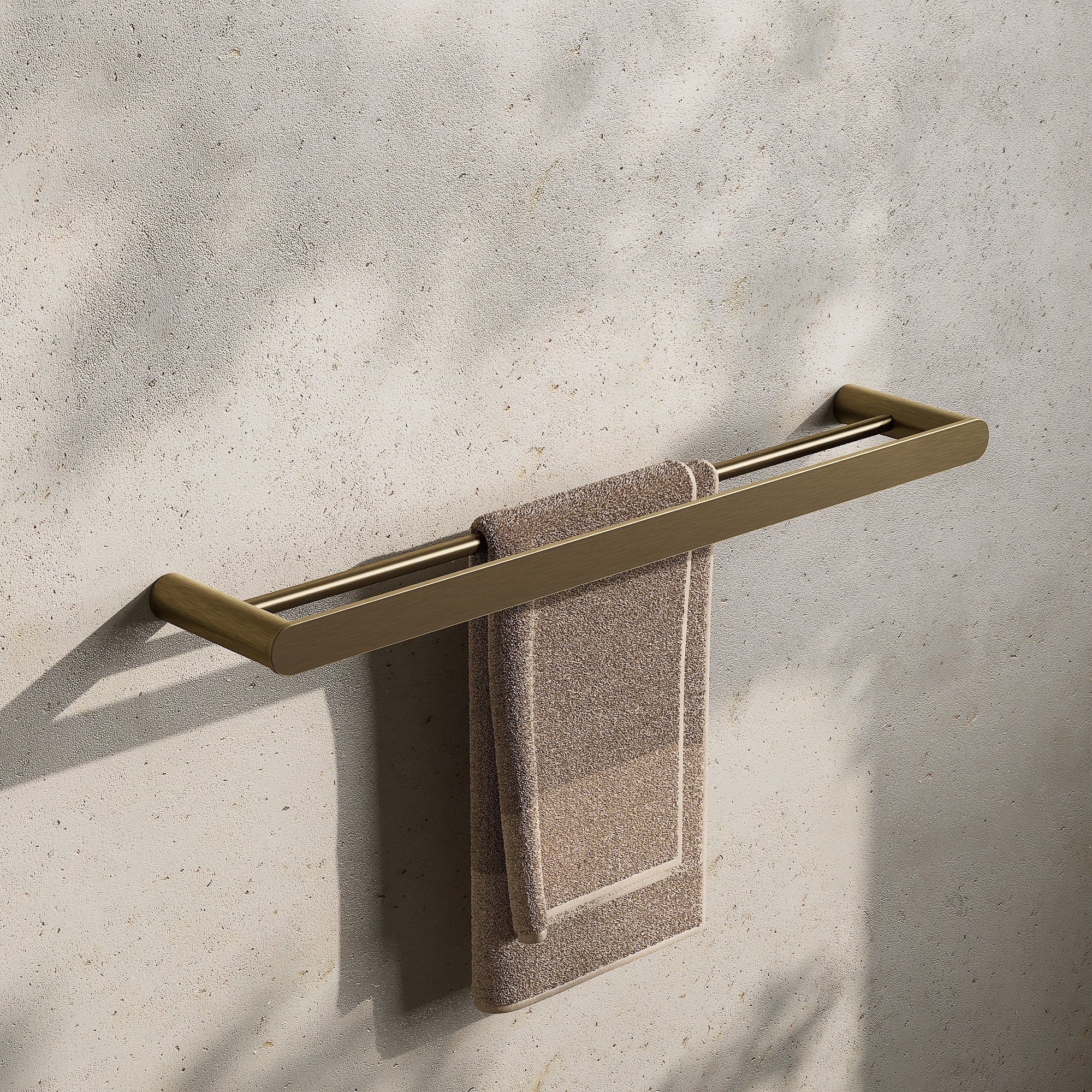 Image of Double Towel Rail 600mm - Flat - Cavari