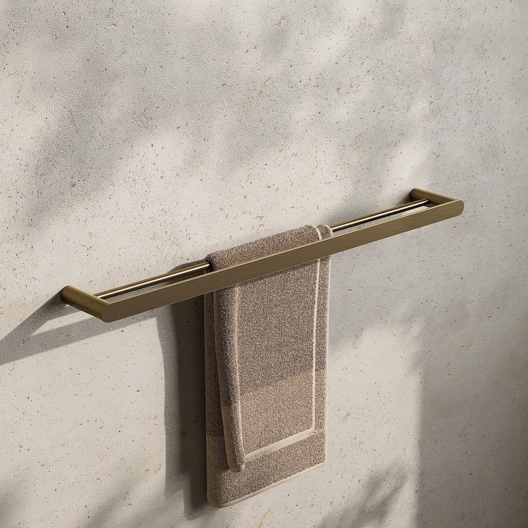 Image of Double Towel Rail 800mm - Flat - Cavari