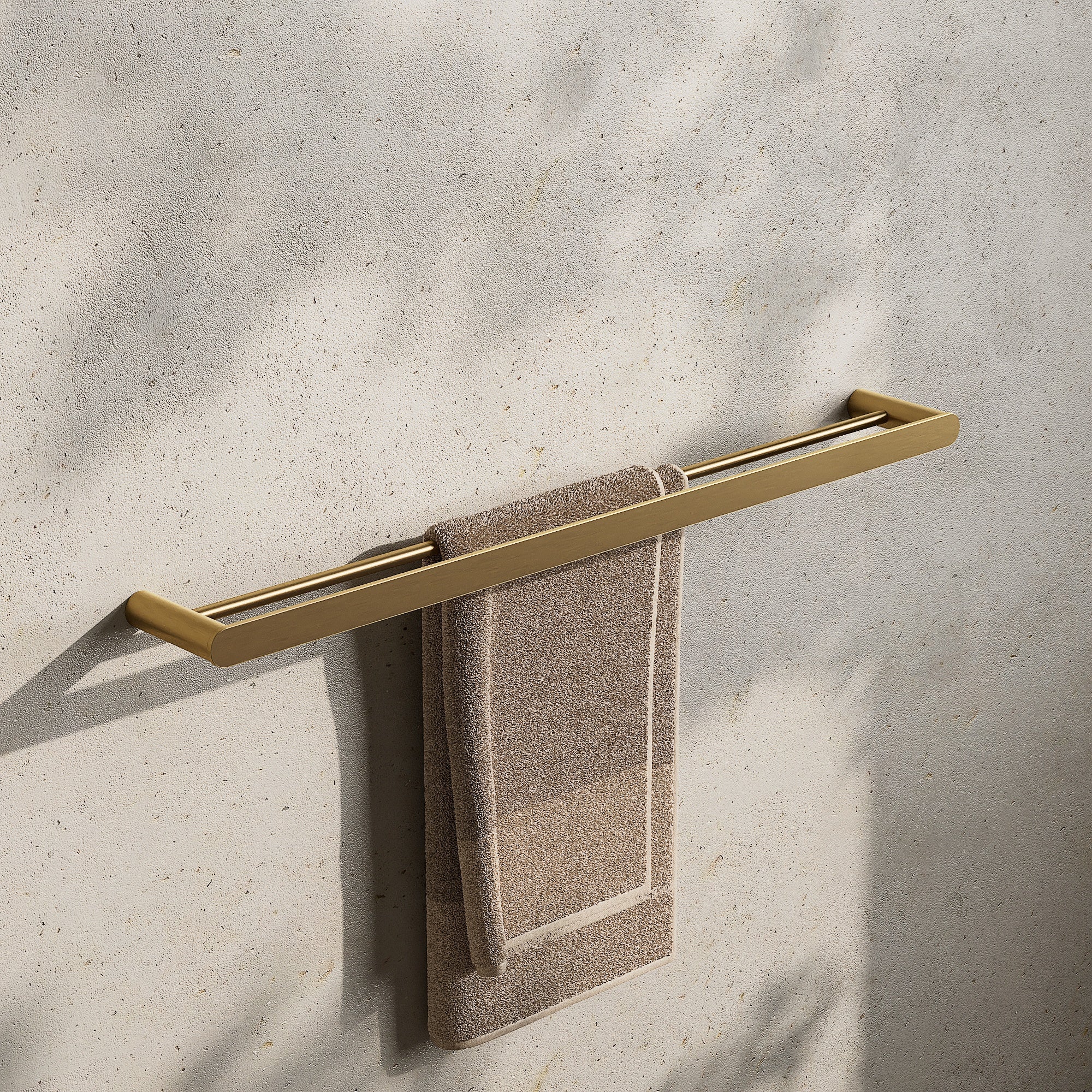 Image of Double Towel Rail 800mm - Flat - Cavari