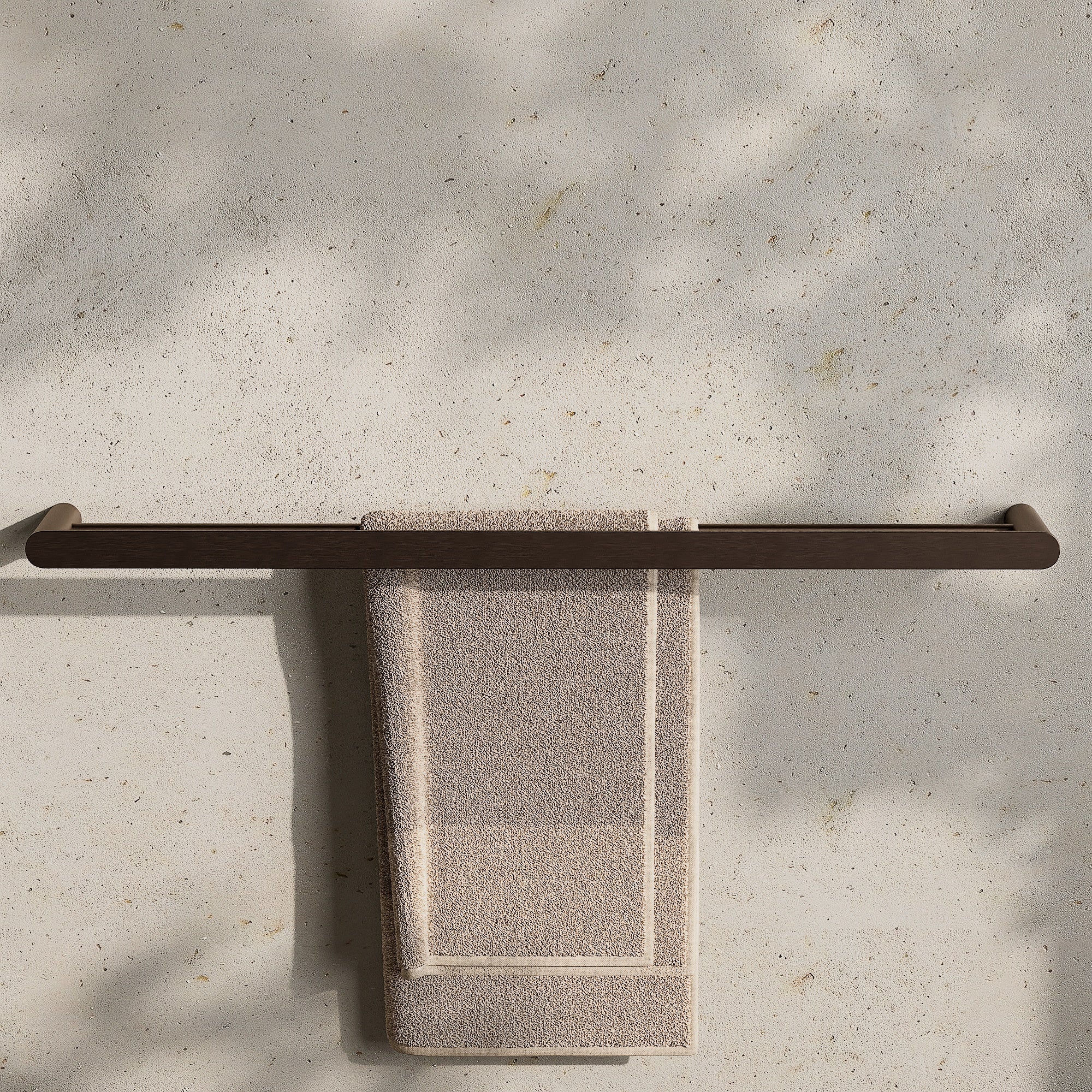 Image of Double Towel Rail 800mm - Flat - Cavari
