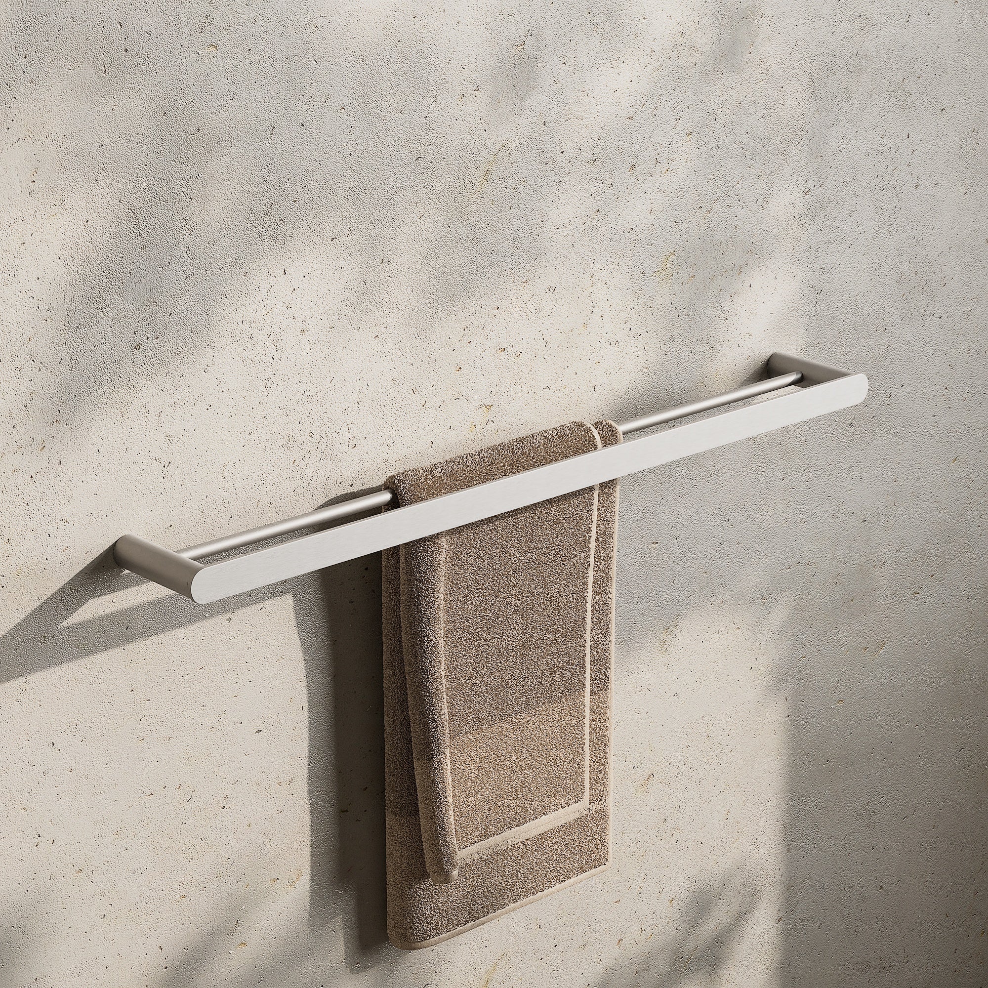 Image of Double Towel Rail 800mm - Flat - Cavari