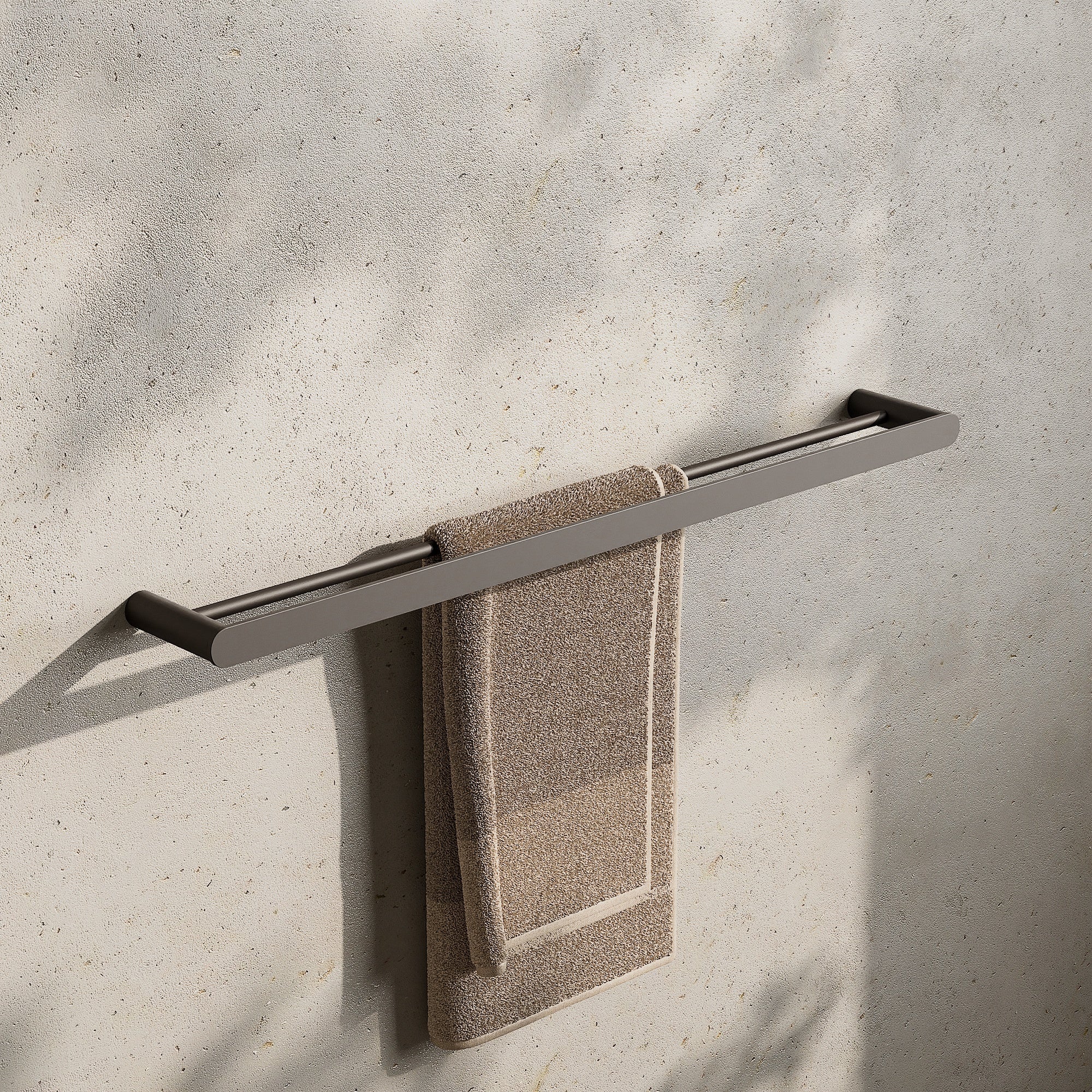 Image of Double Towel Rail 800mm - Flat - Cavari