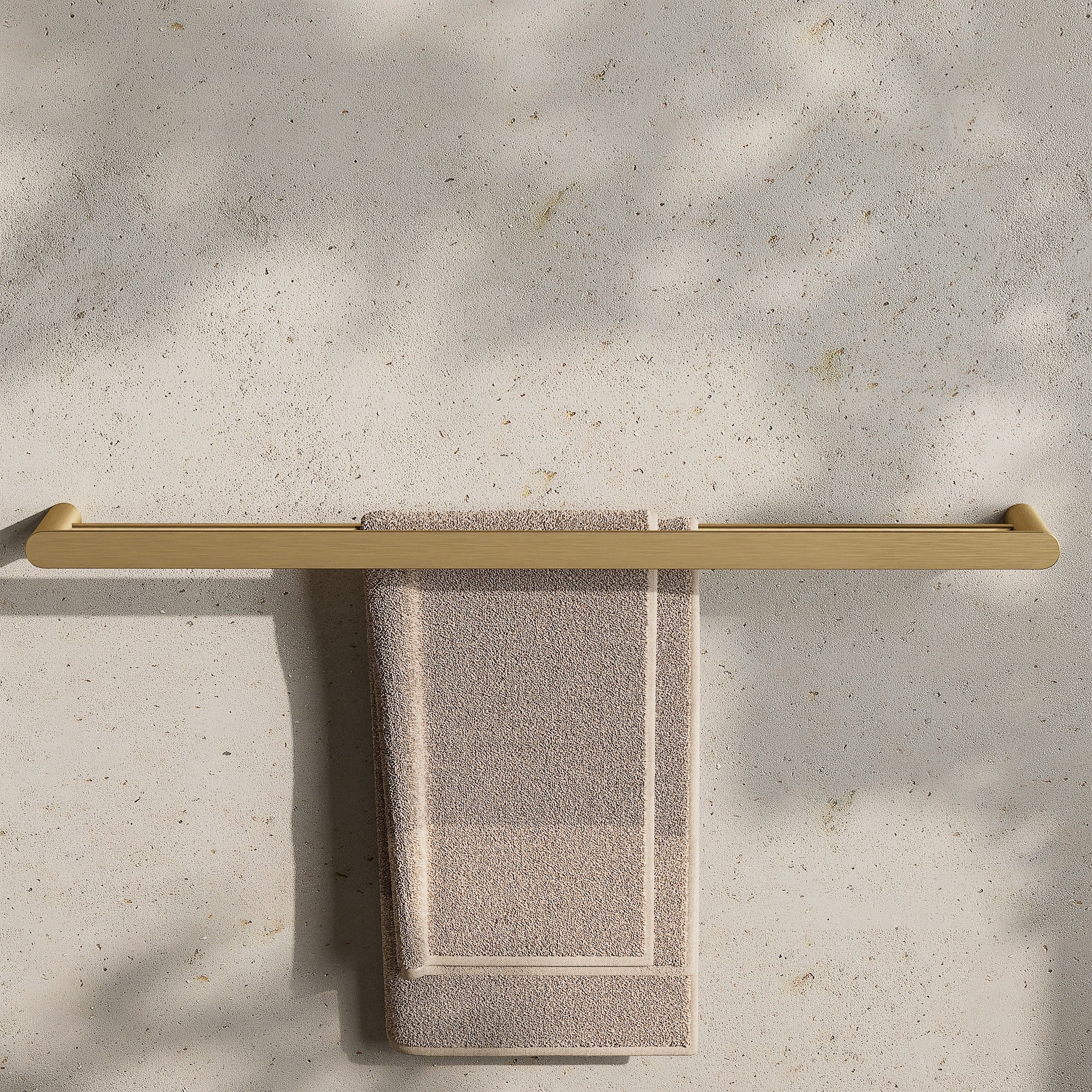 Image of Double Towel Rail 800mm - Flat - Cavari