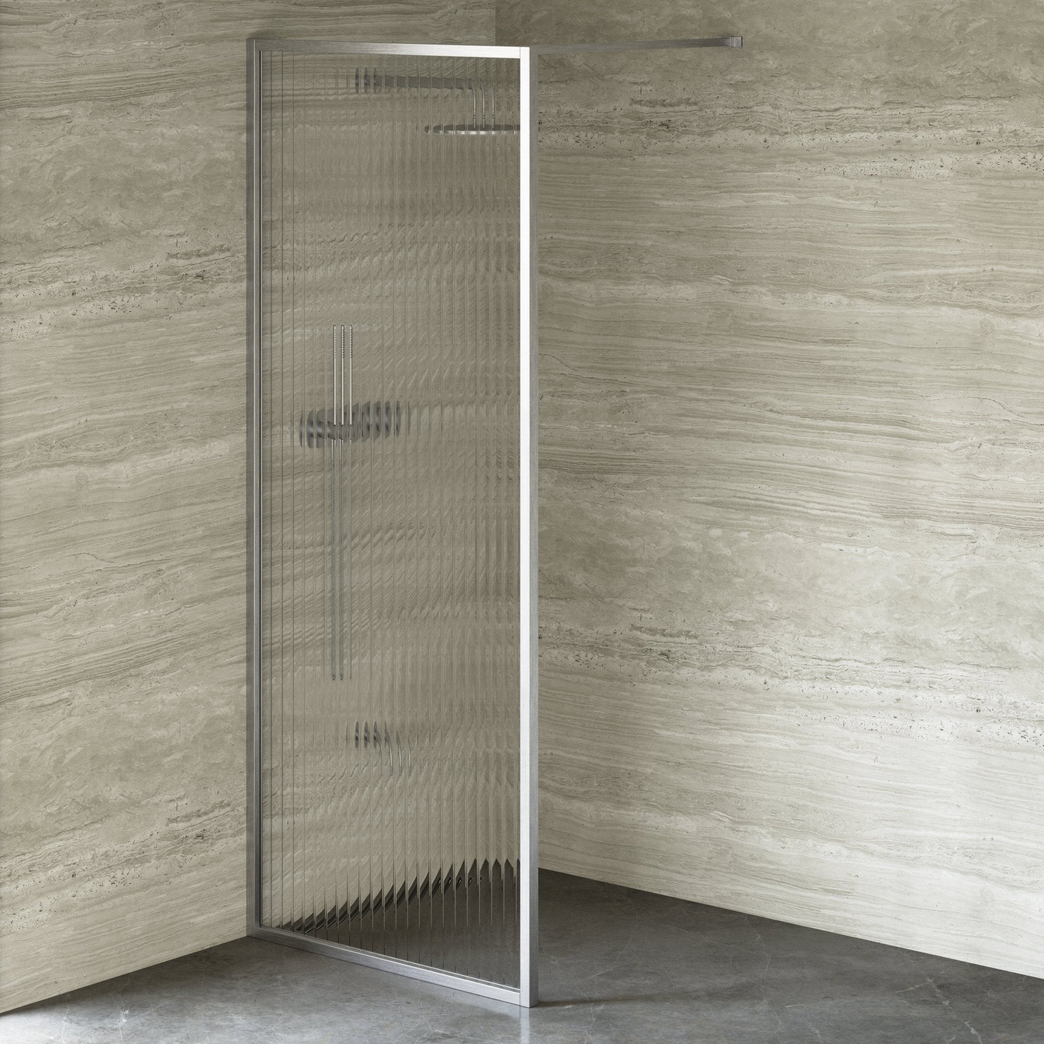 Image of Elara Reeded Shower Screen - Cavari