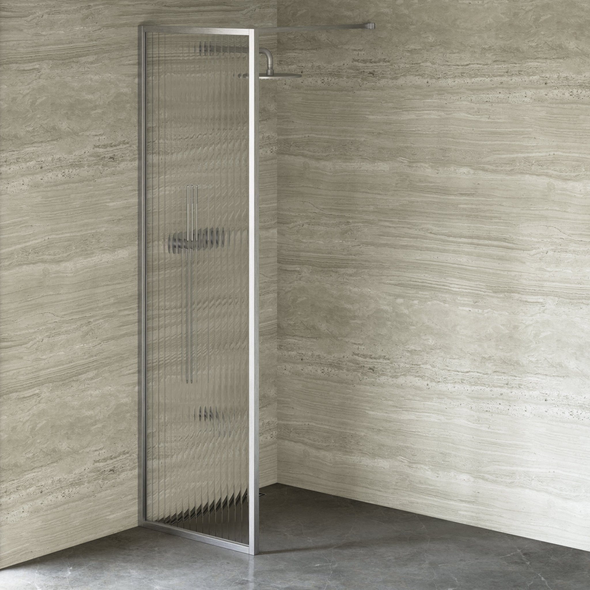 Image of Elara Reeded Shower Screen - Cavari