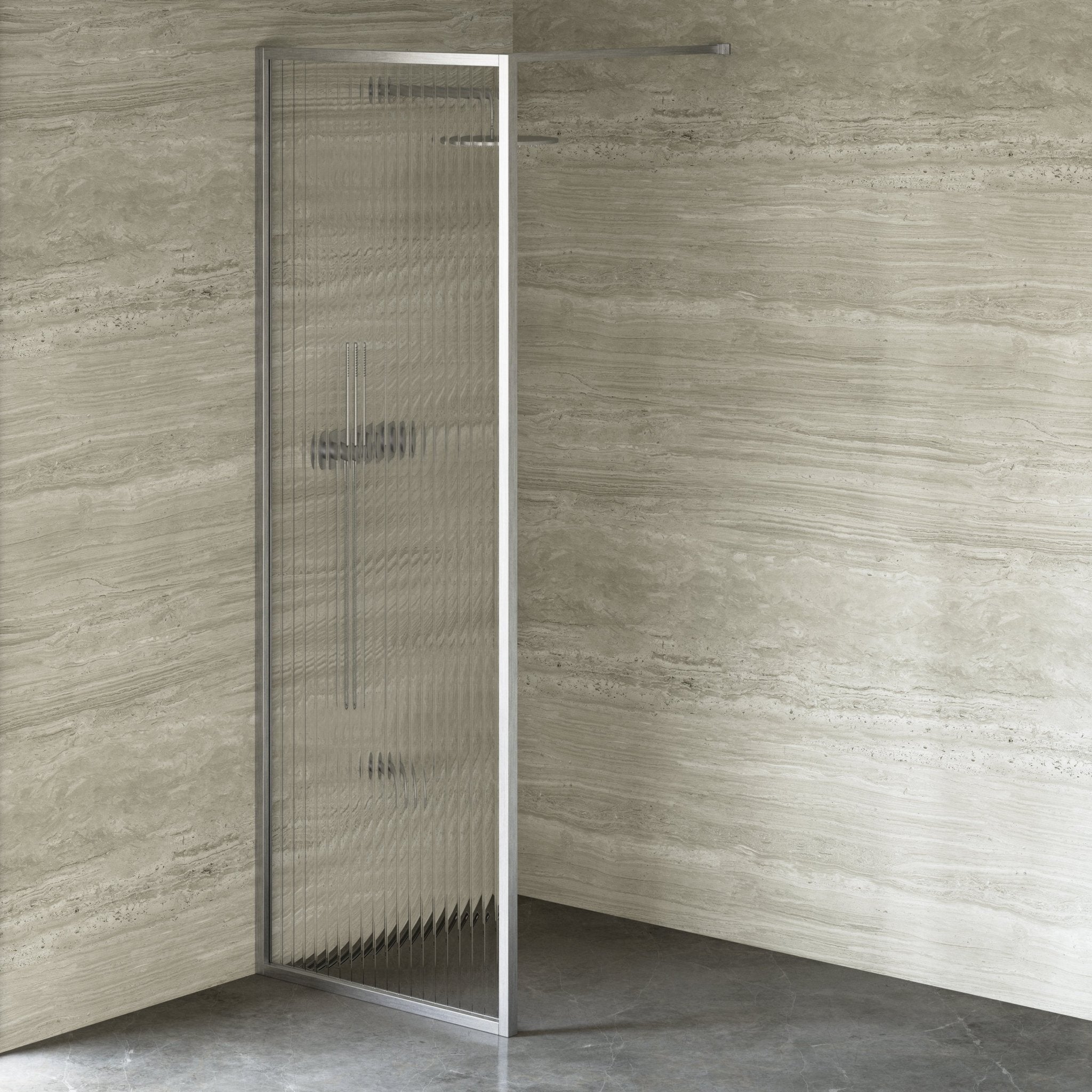 Image of Elara Reeded Shower Screen - Cavari