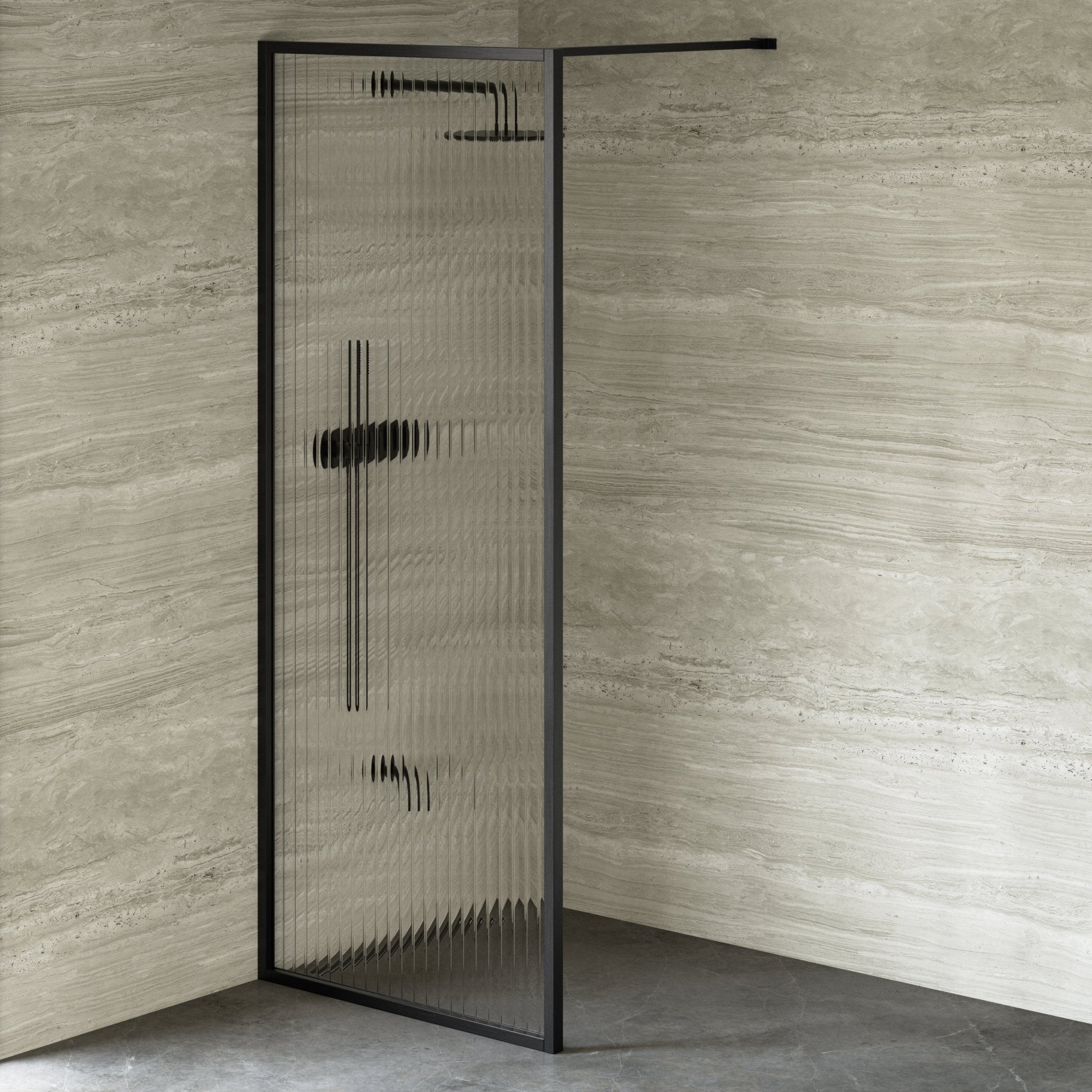 Image of Elara Reeded Shower Screen - Cavari