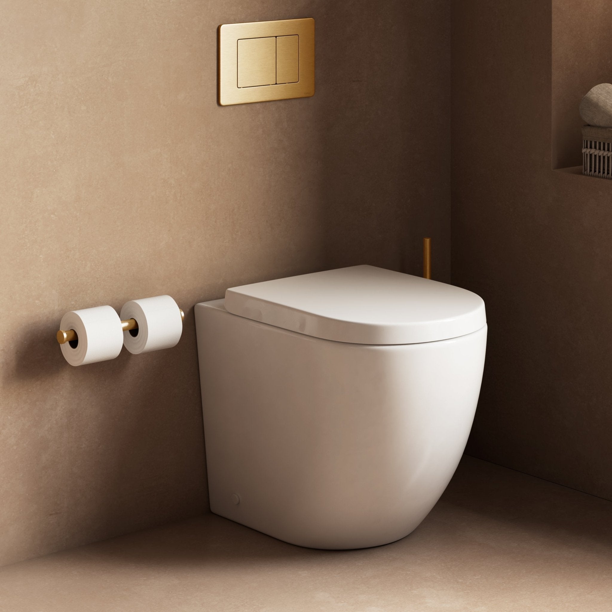 Image of Floor Standing Toilet Set – Concealed Cistern & Flush Plate - Cavari
