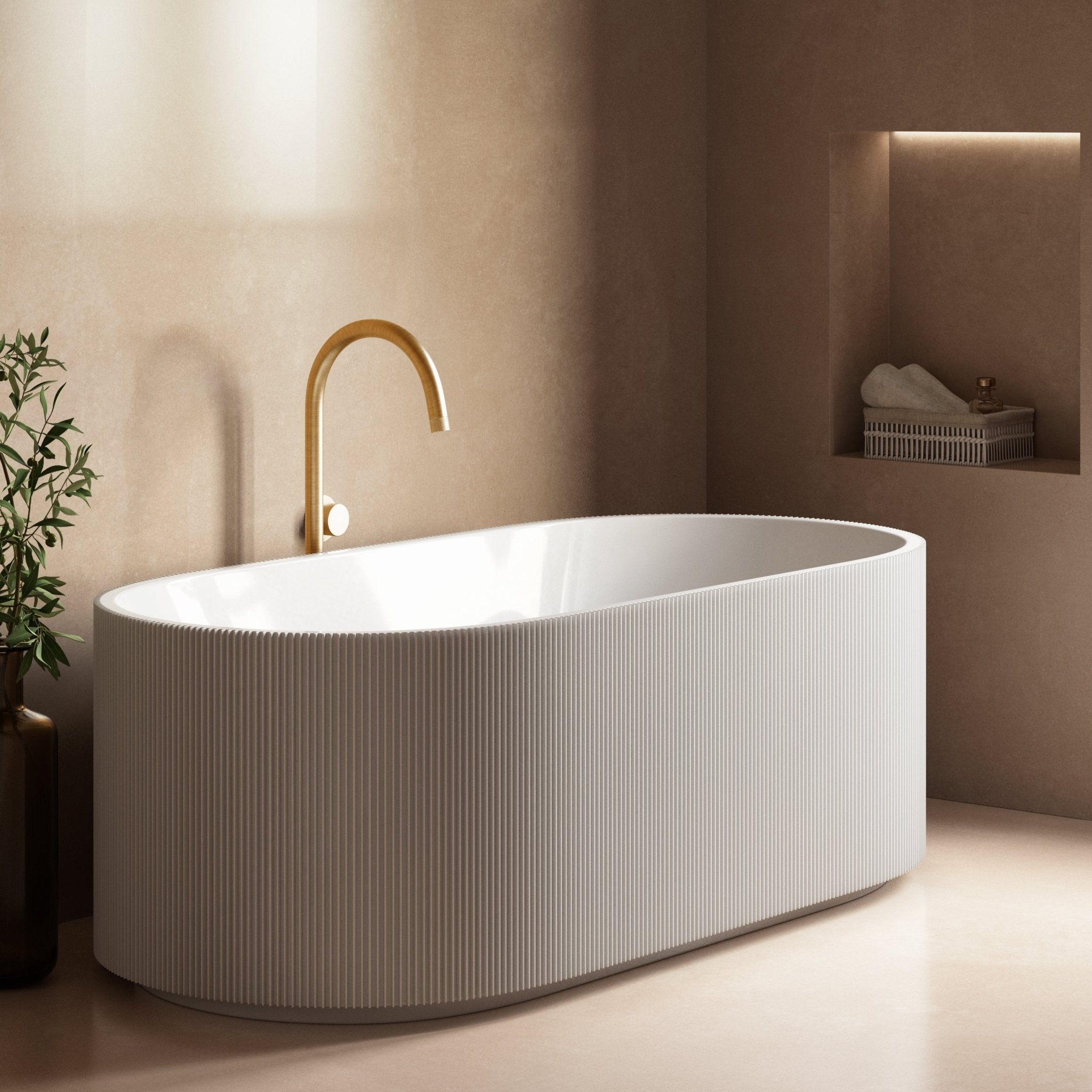 Image of Flute Freestanding Bath - Cavari