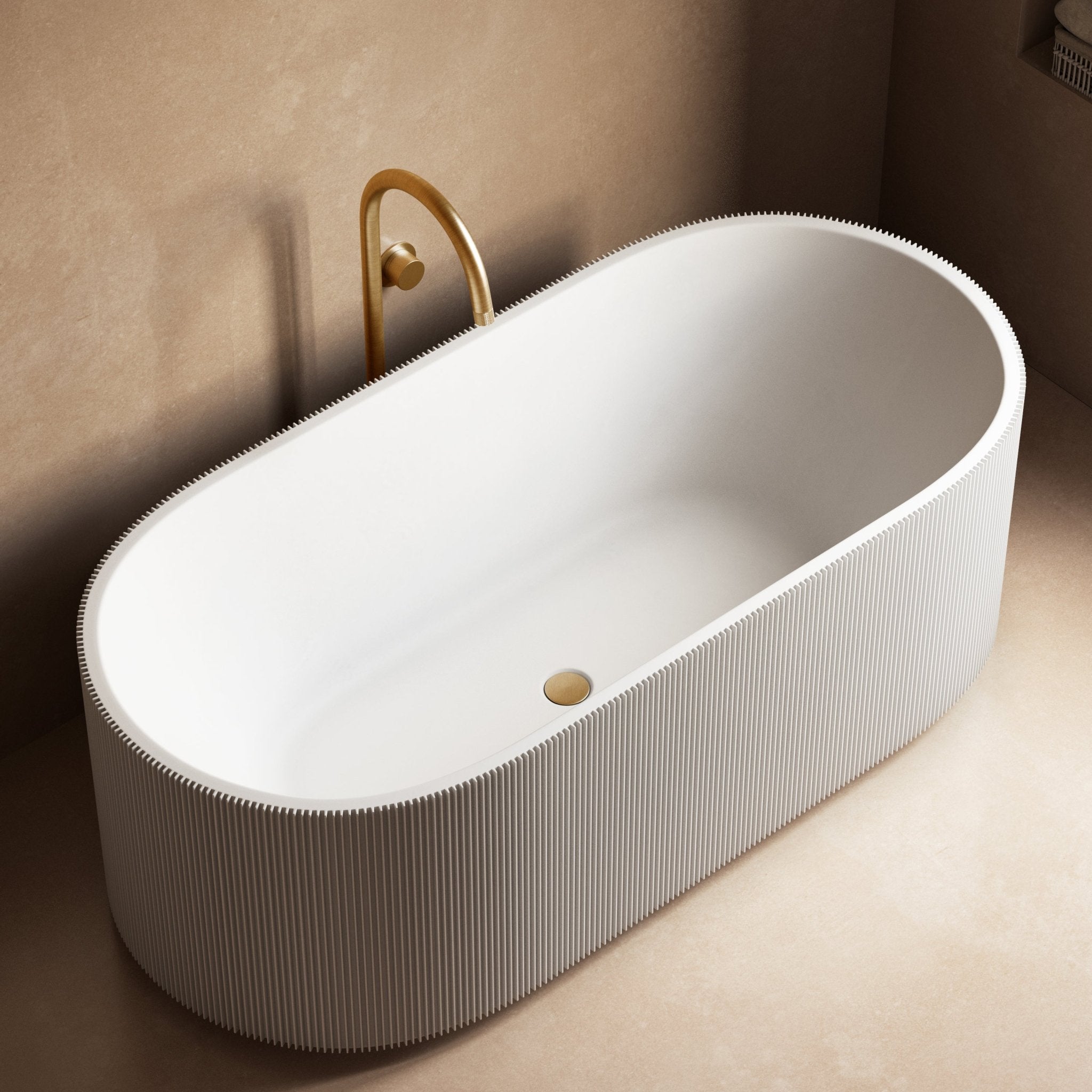 Image of Flute Freestanding Bath - Cavari
