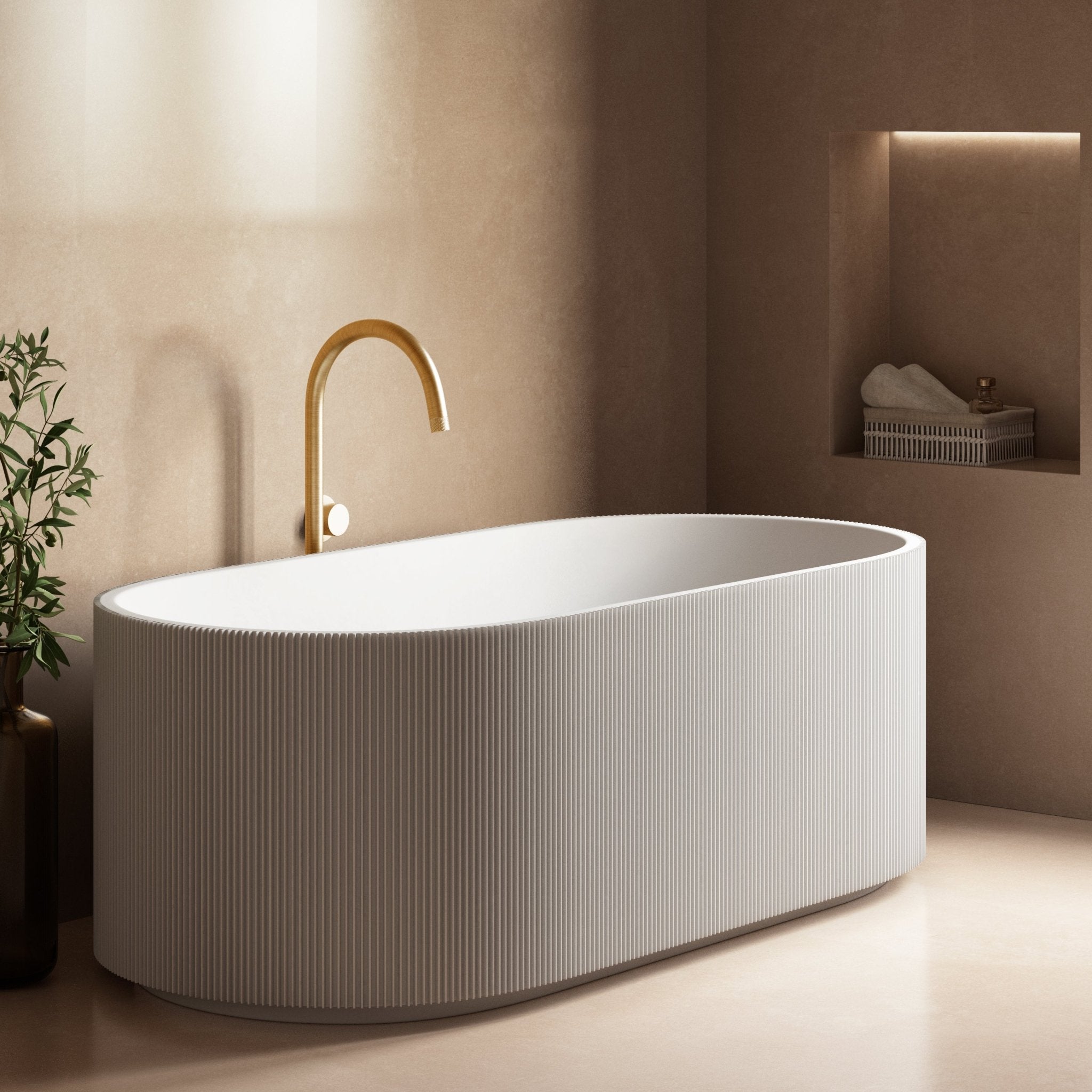 Image of Flute Freestanding Bath - Cavari
