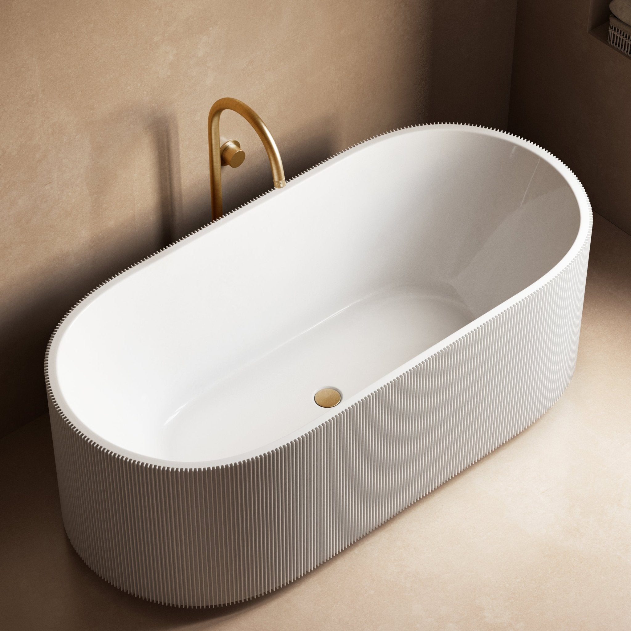 Image of Flute Freestanding Bath - Cavari