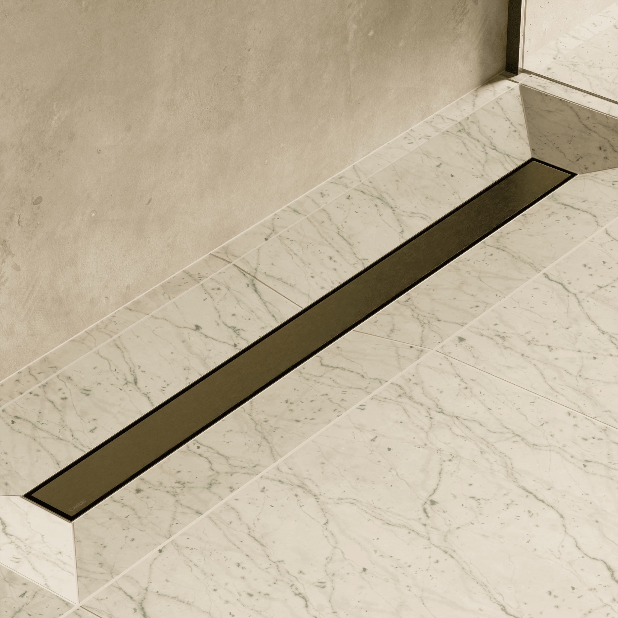 Image of Linear Shower Drain (Tileable) - Cavari