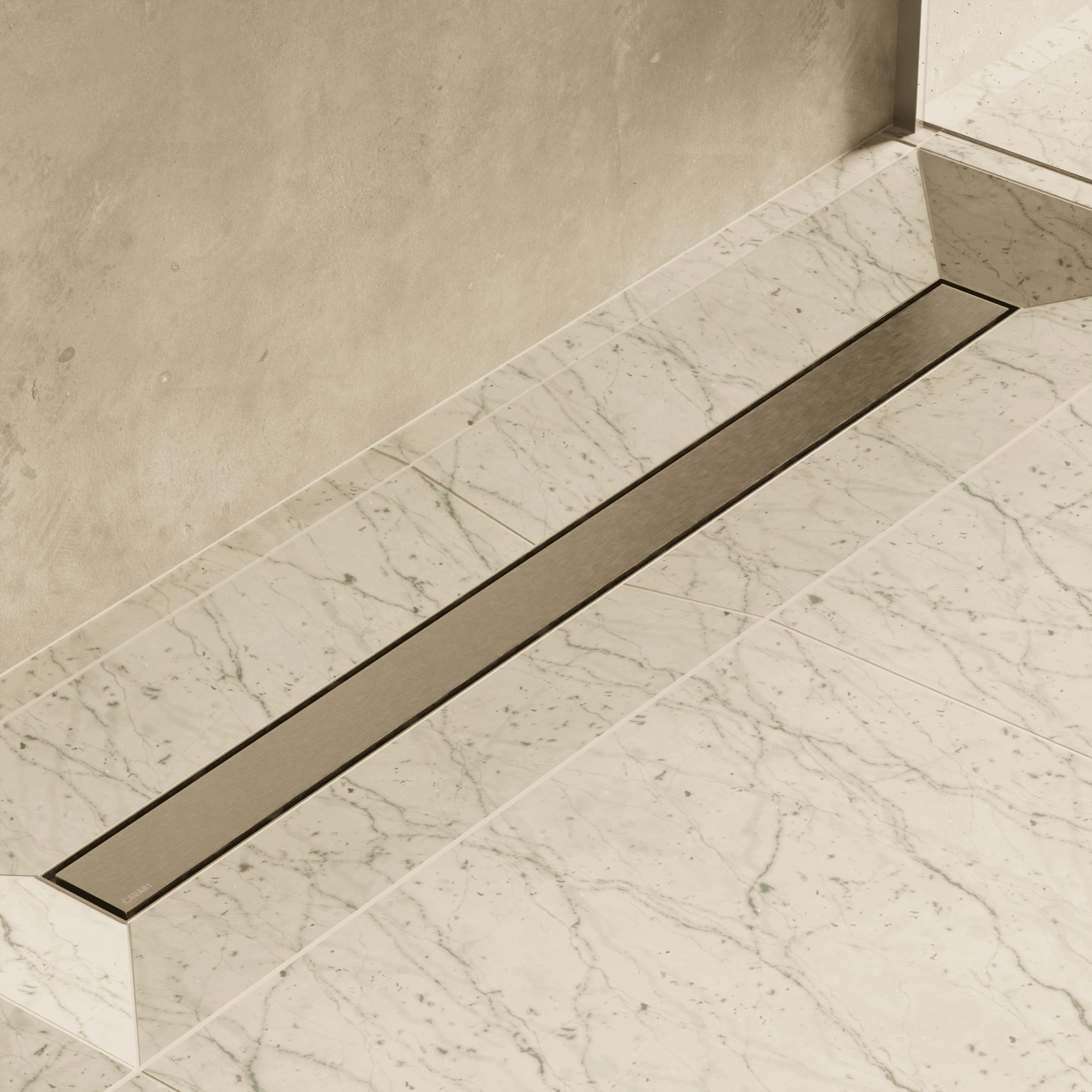Image of Linear Shower Drain (Tileable) - Cavari