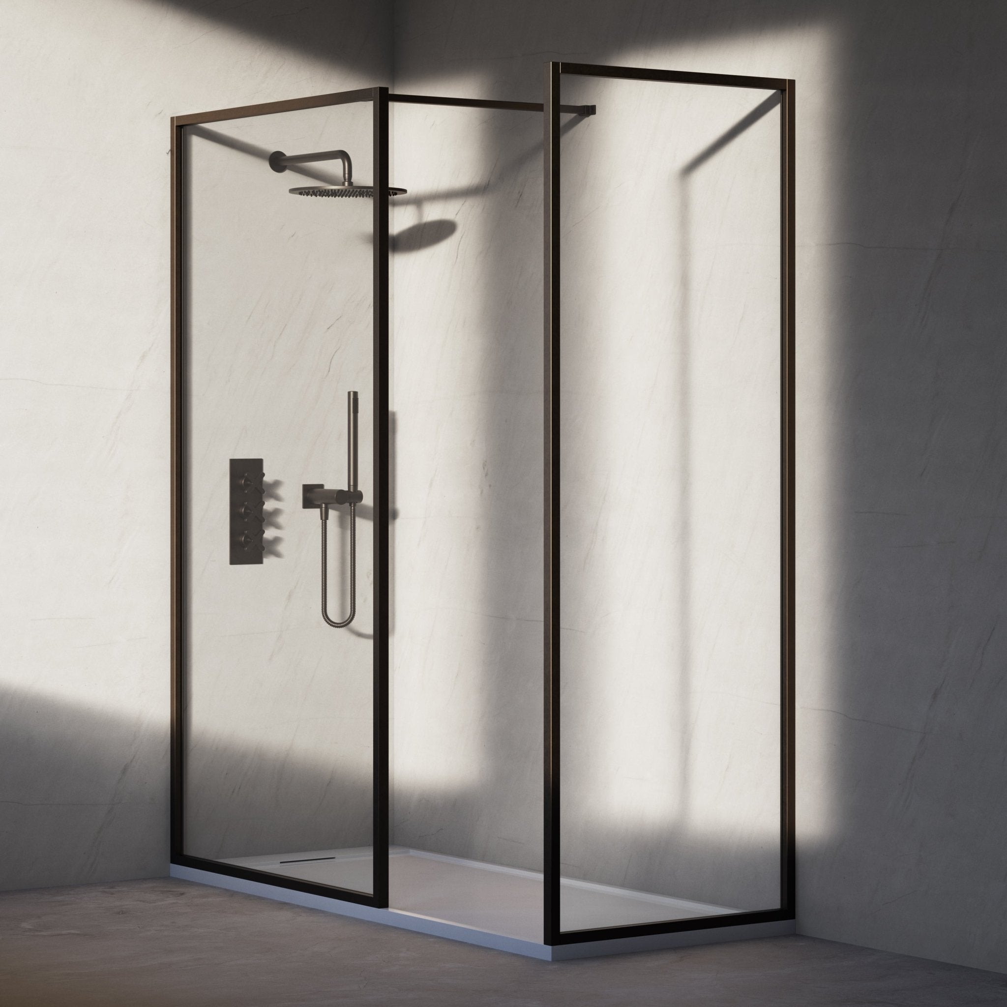 Image of Lucent Shower Screen - Return Panel - Cavari