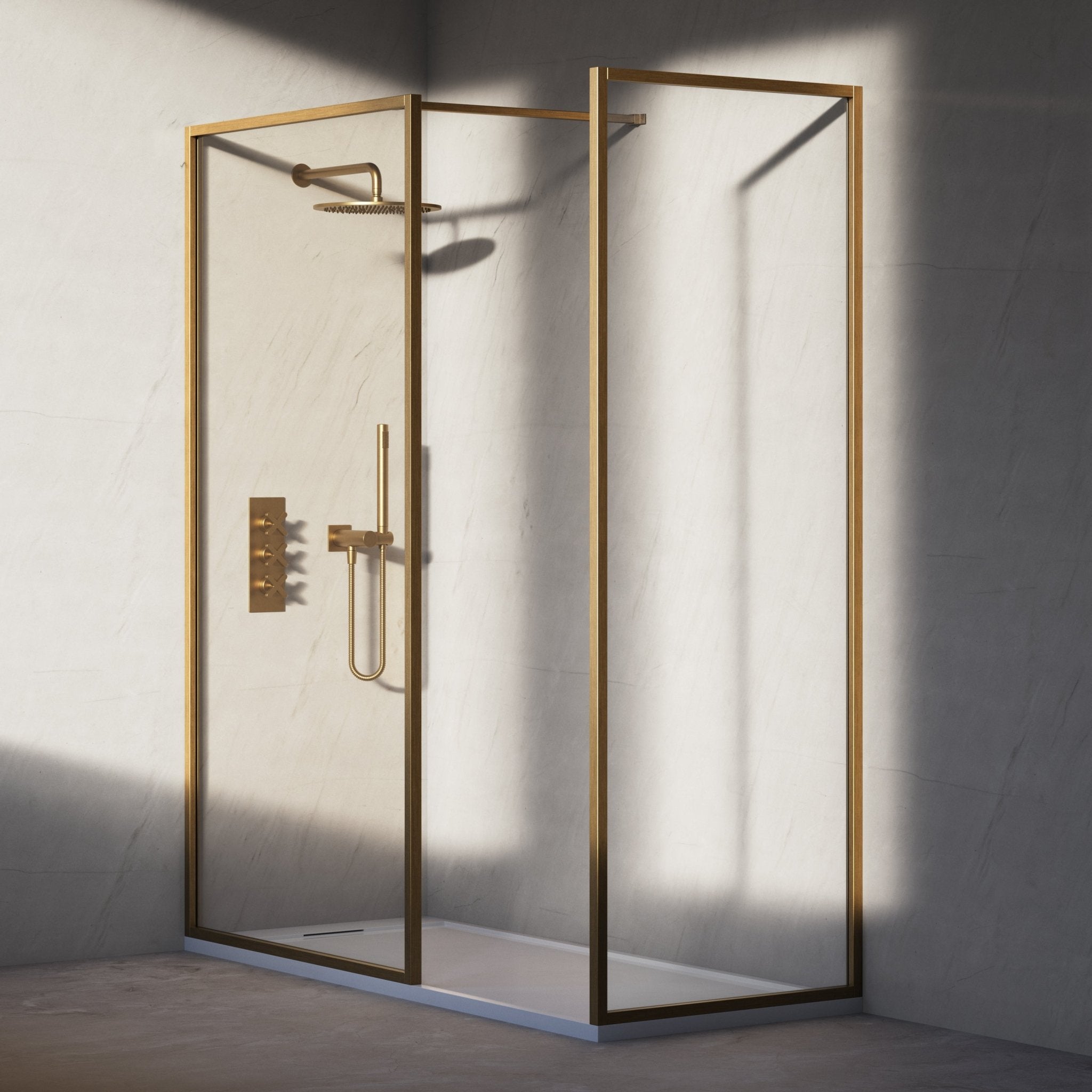 Image of Lucent Shower Screen - Return Panel - Cavari