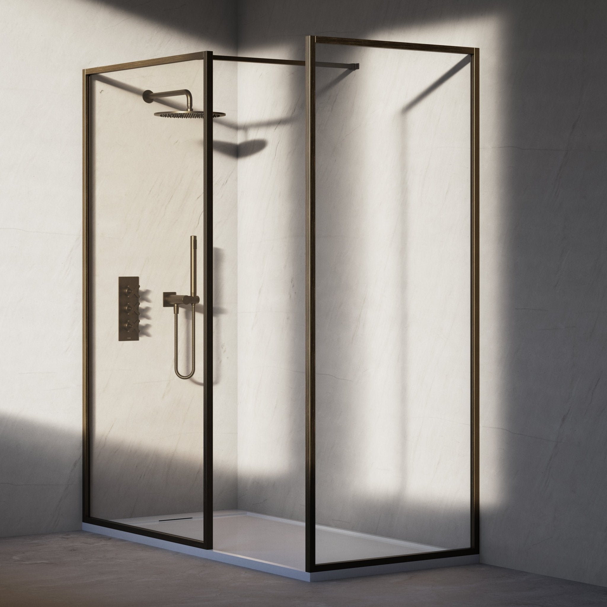 Image of Lucent Shower Screen - Return Panel - Cavari