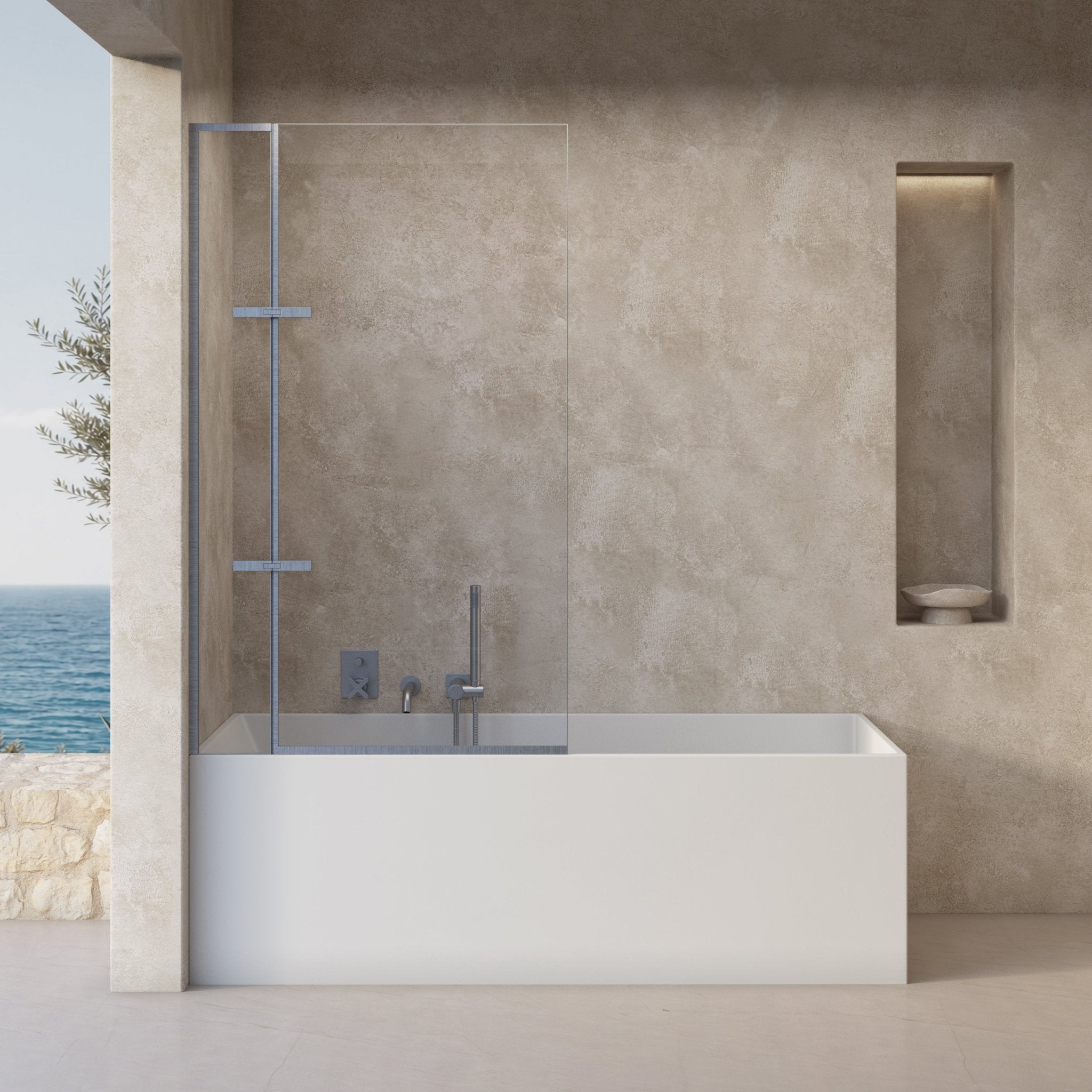 Image of Ondine Frameless Bath Screen - Cavari