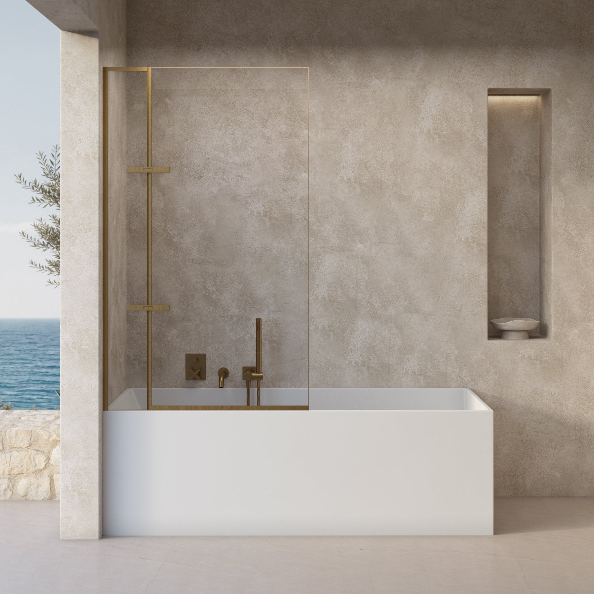 Image of Ondine Frameless Bath Screen - Cavari