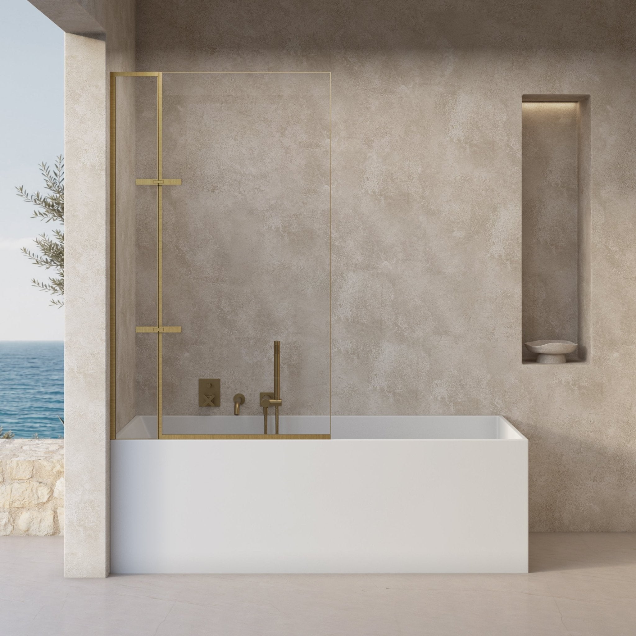 Image of Ondine Frameless Bath Screen - Cavari