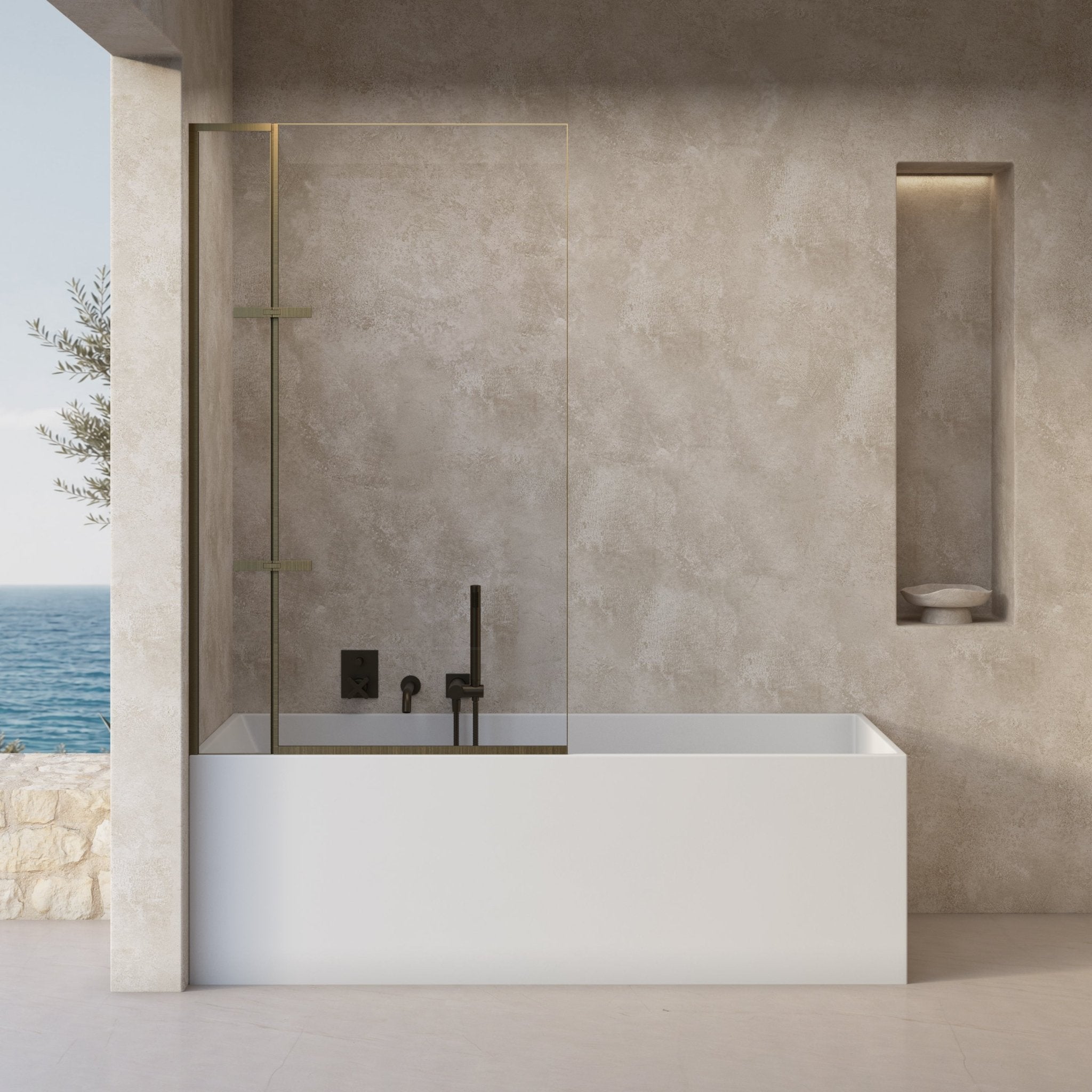 Image of Ondine Frameless Bath Screen - Cavari