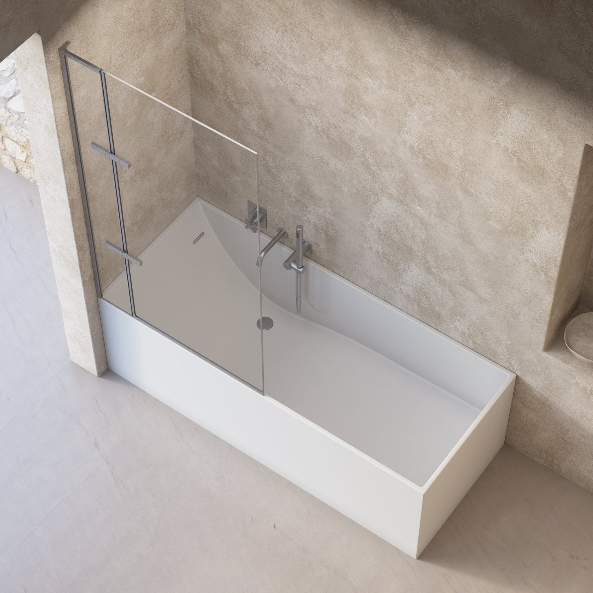 Image of Ondine Frameless Bath Screen - Cavari