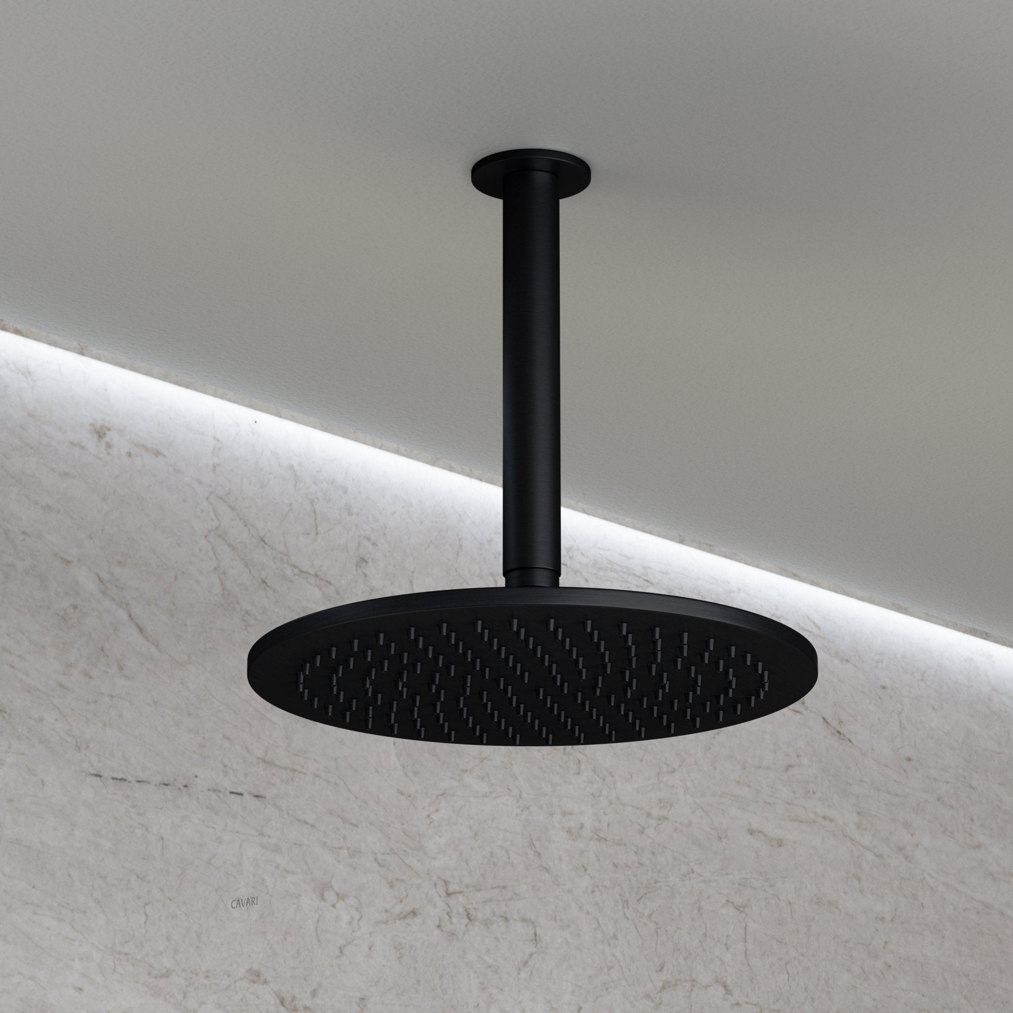 Image of Origin 2-Way Thermostatic Shower Set – Ceiling Mounted Overhead & Angled Hand Shower - Cavari