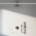 Origin 2-Way Thermostatic Shower Set – Ceiling Mounted Overhead & Slide Rail Hand Shower