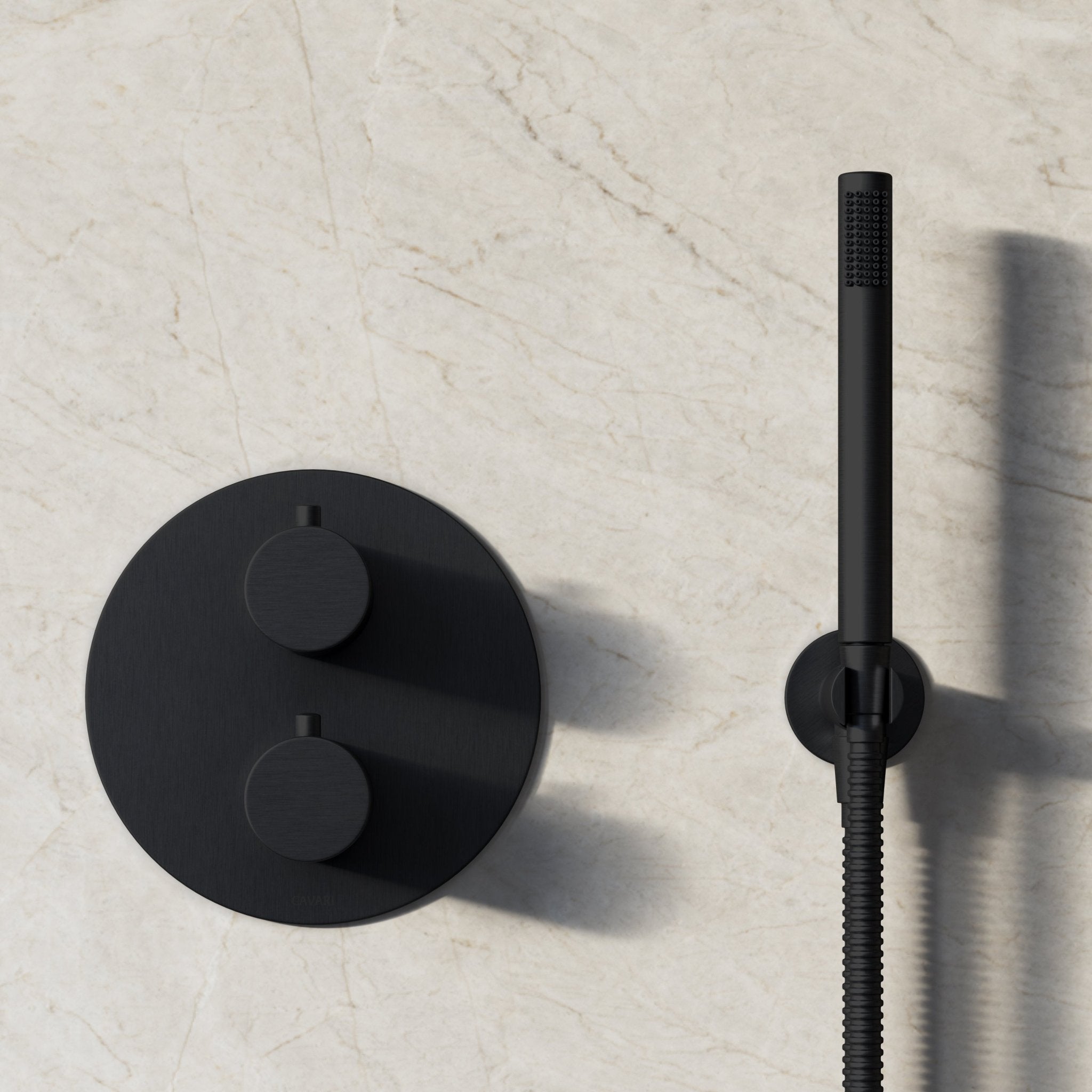 Image of Origin 2-Way Thermostatic Shower Set – Ceiling Mounted Overhead & Straight Hand Shower - Cavari