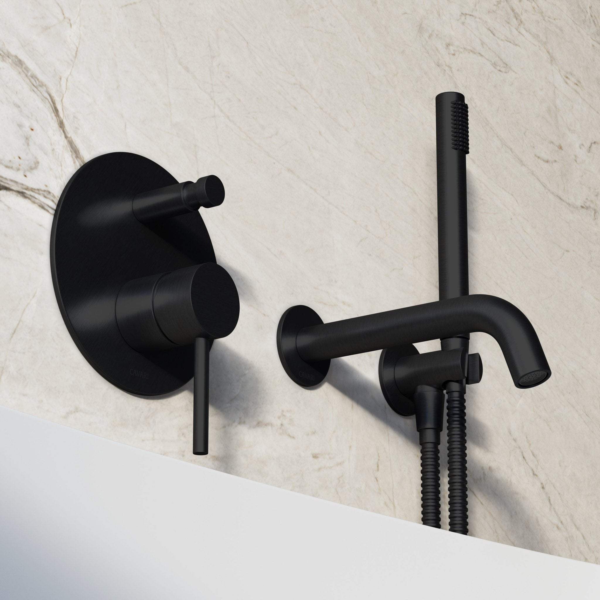 Image of Origin Bath Set – Long Spout with Diverter & Straight Hand Shower - Cavari