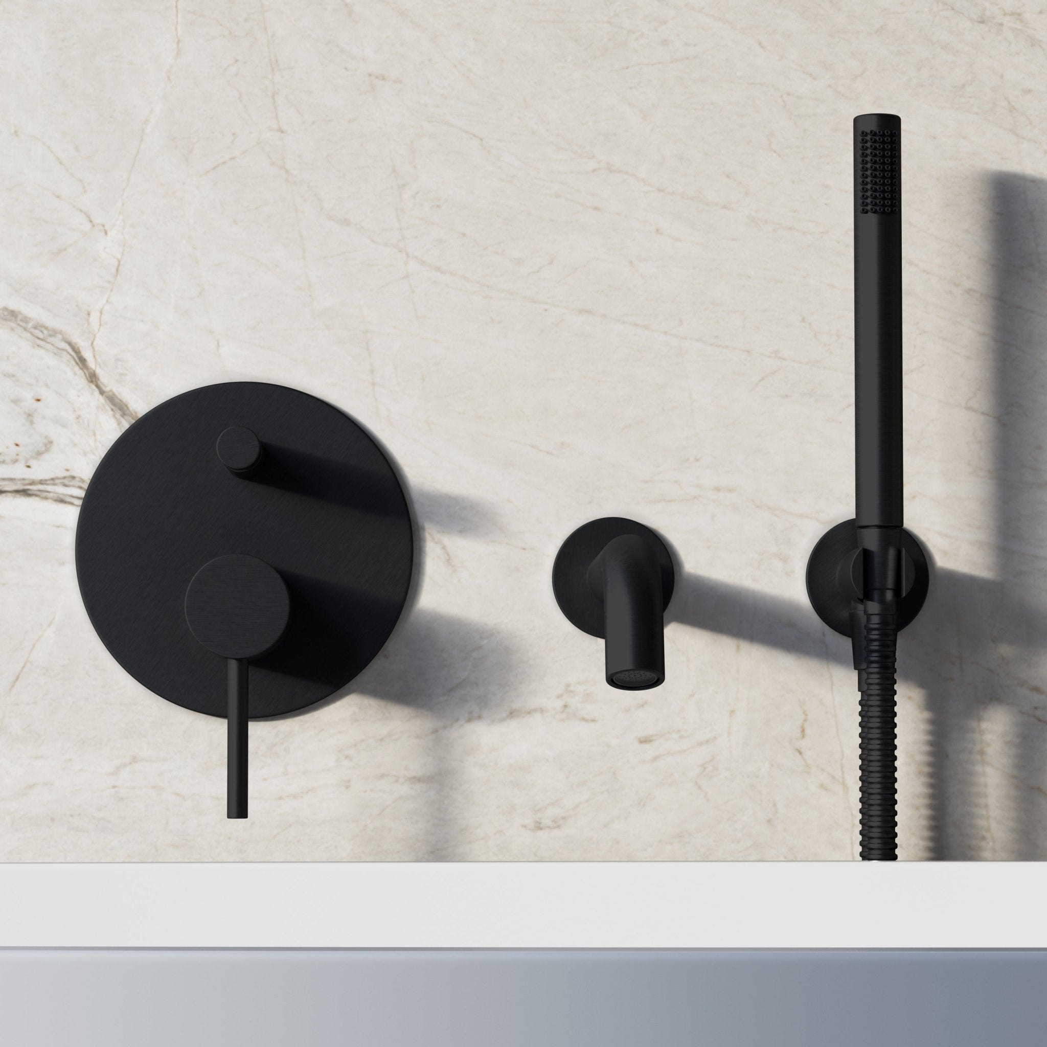 Image of Origin Bath Set – Long Spout with Diverter & Straight Hand Shower - Cavari
