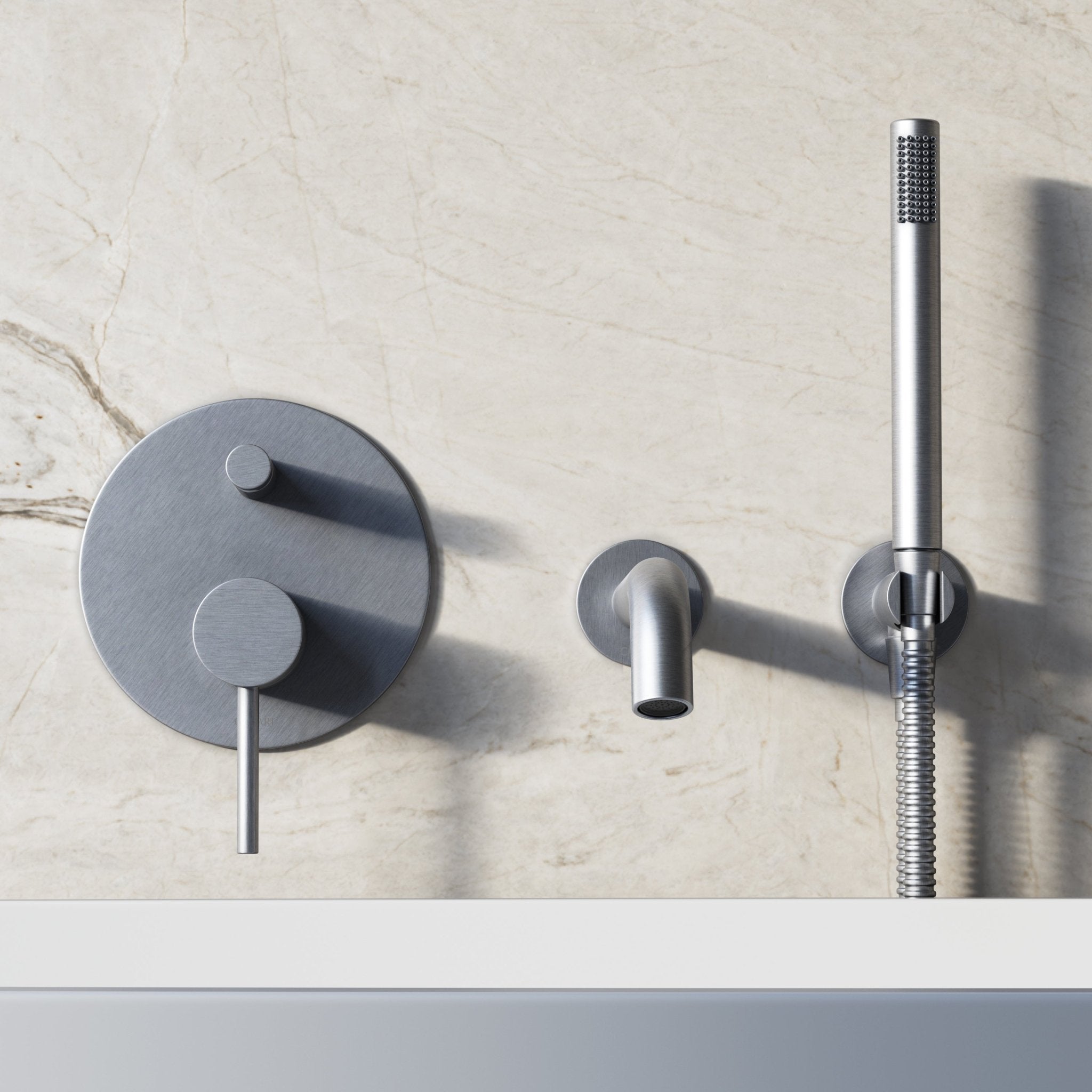 Image of Origin Bath Set – Long Spout with Diverter & Straight Hand Shower - Cavari