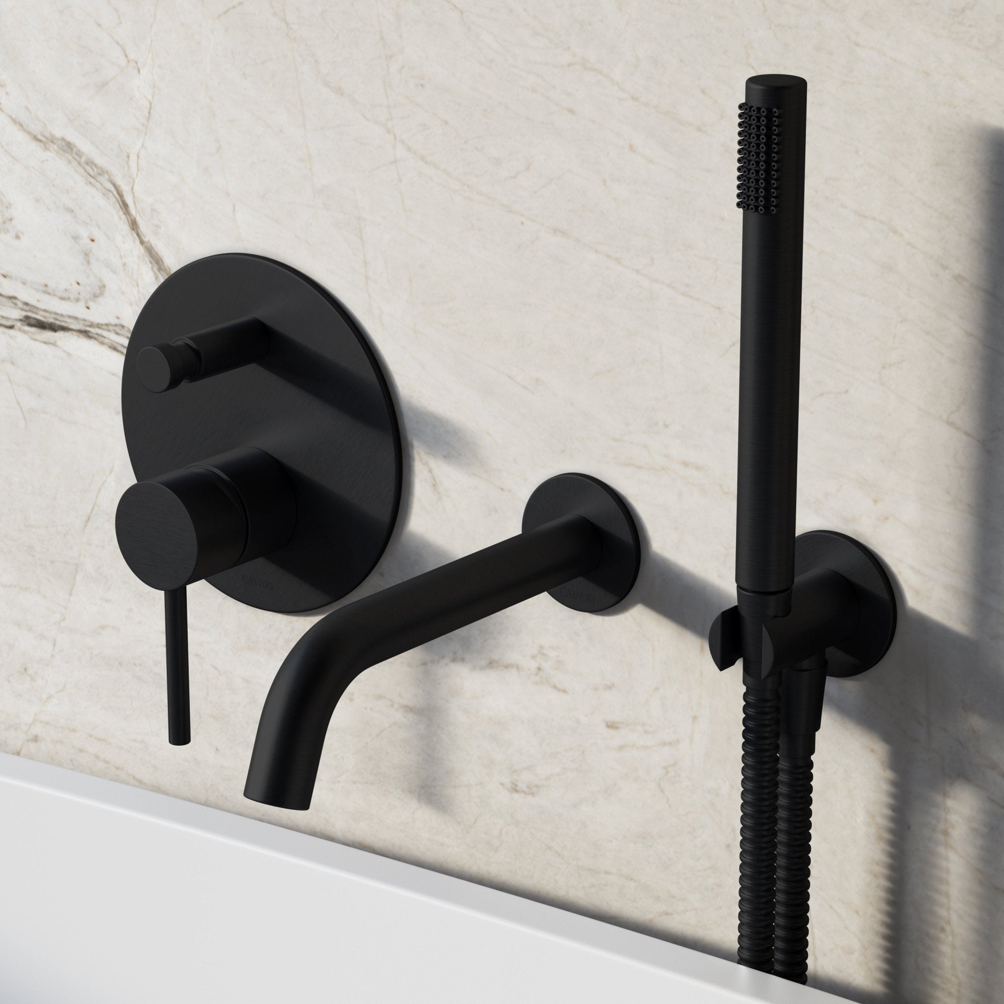 Image of Origin Bath Set – Long Spout with Diverter & Straight Hand Shower - Cavari