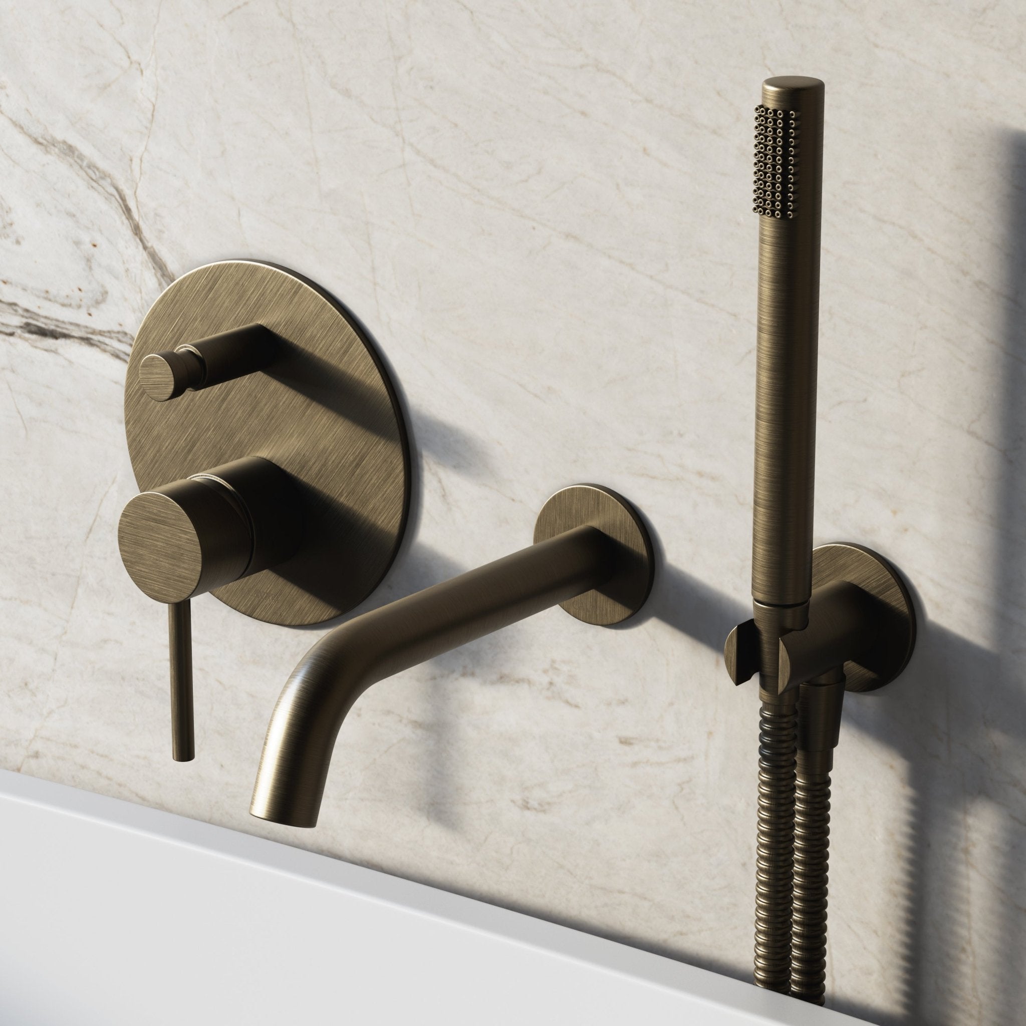 Image of Origin Bath Set – Long Spout with Diverter & Straight Hand Shower - Cavari