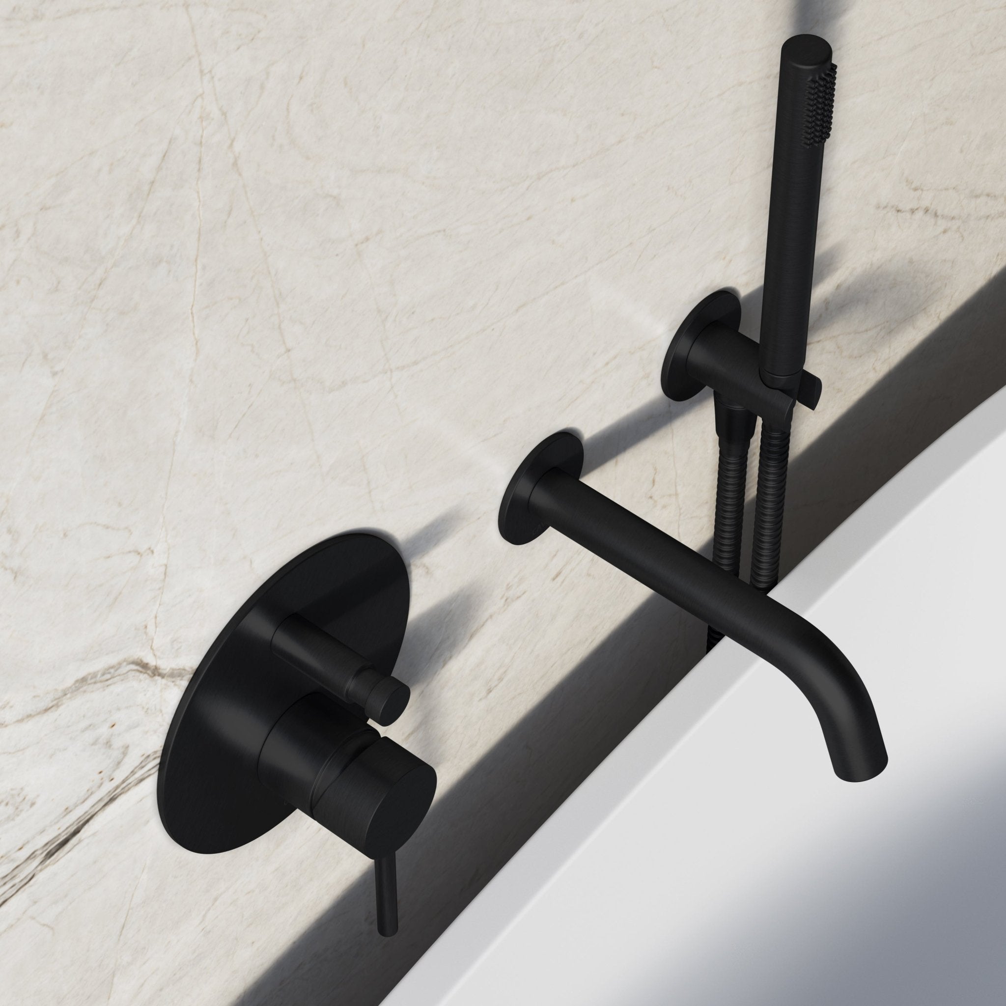 Image of Origin Bath Set – Long Spout with Diverter & Straight Hand Shower - Cavari
