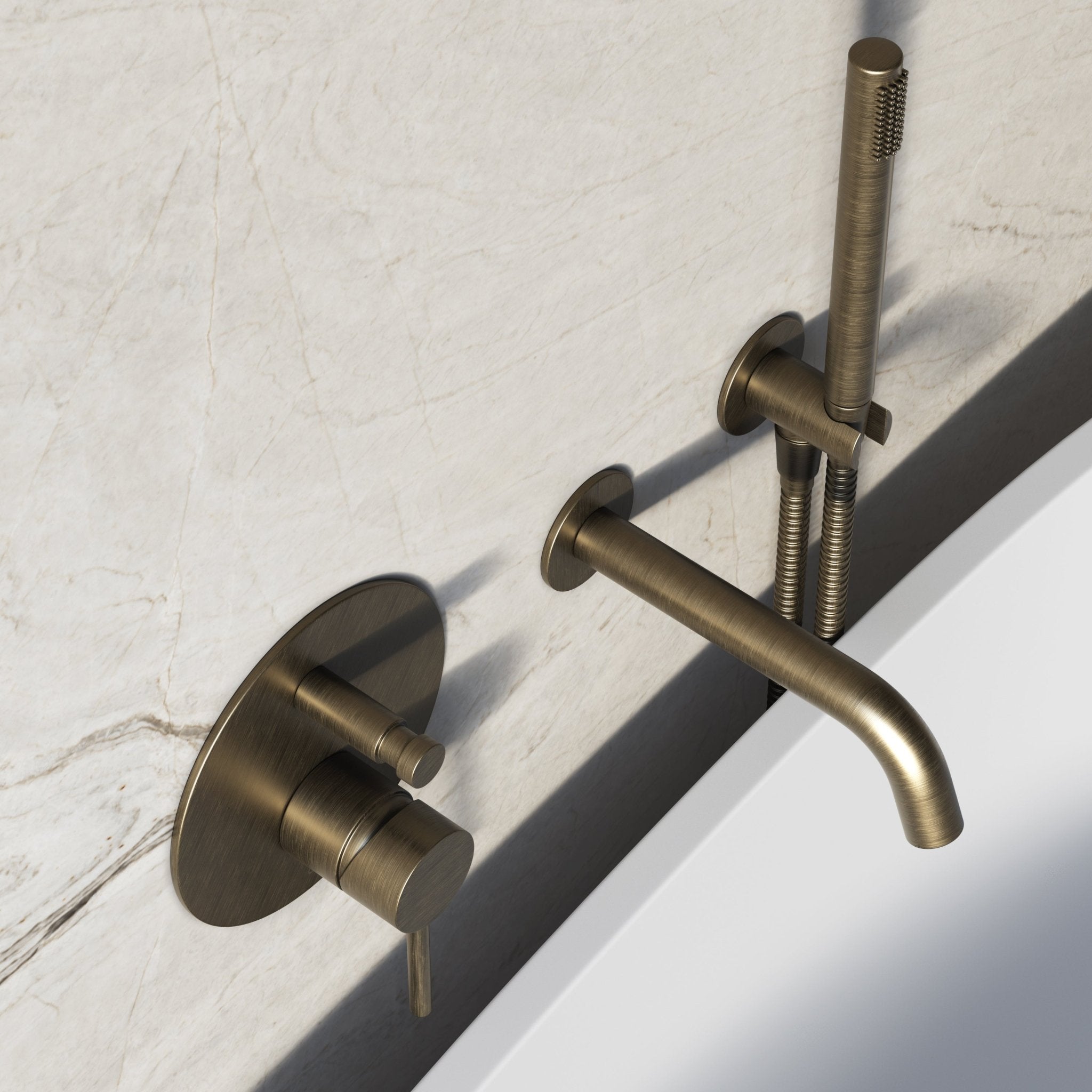 Image of Origin Bath Set – Long Spout with Diverter & Straight Hand Shower - Cavari