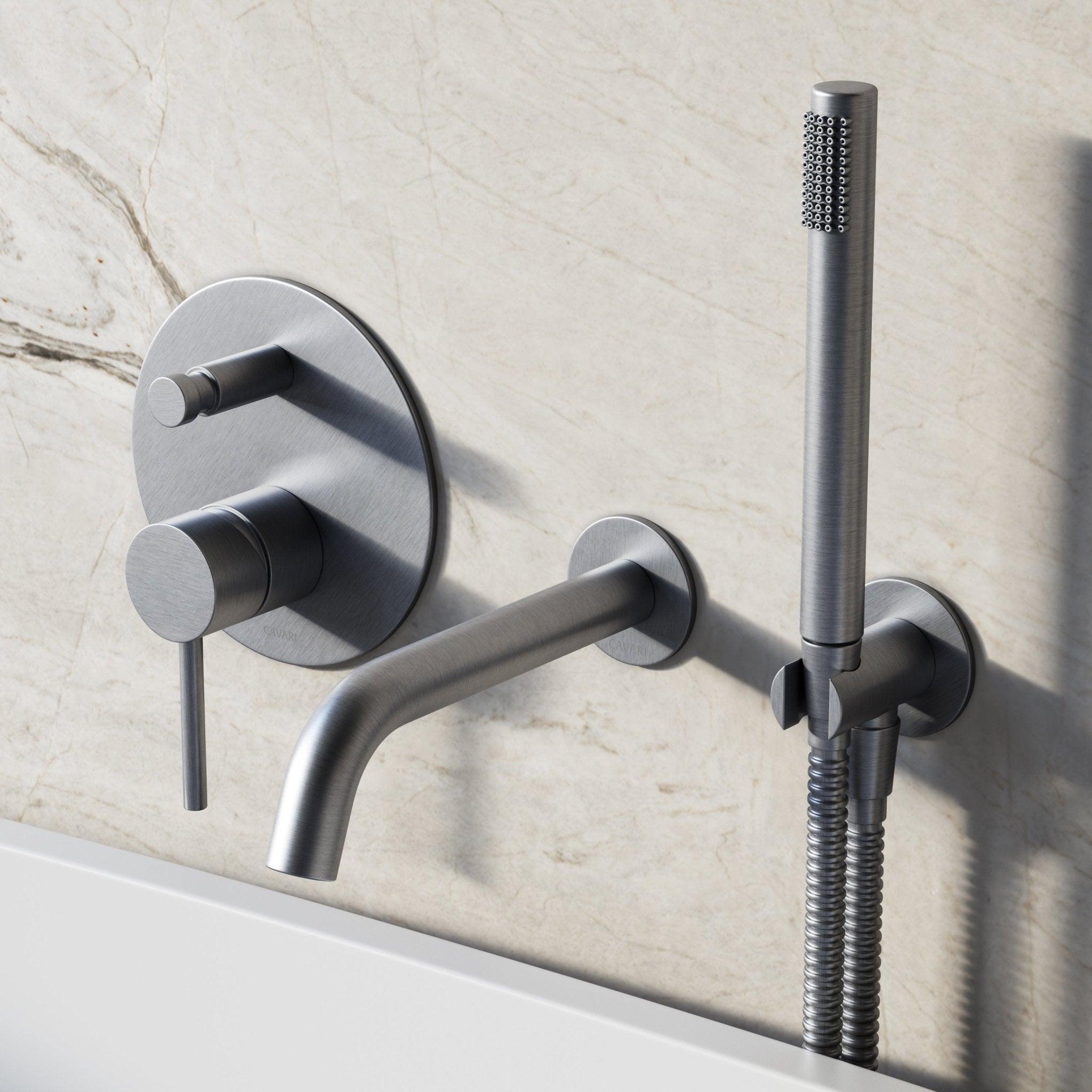 Image of Origin Bath Set – Long Spout with Diverter & Straight Hand Shower - Cavari