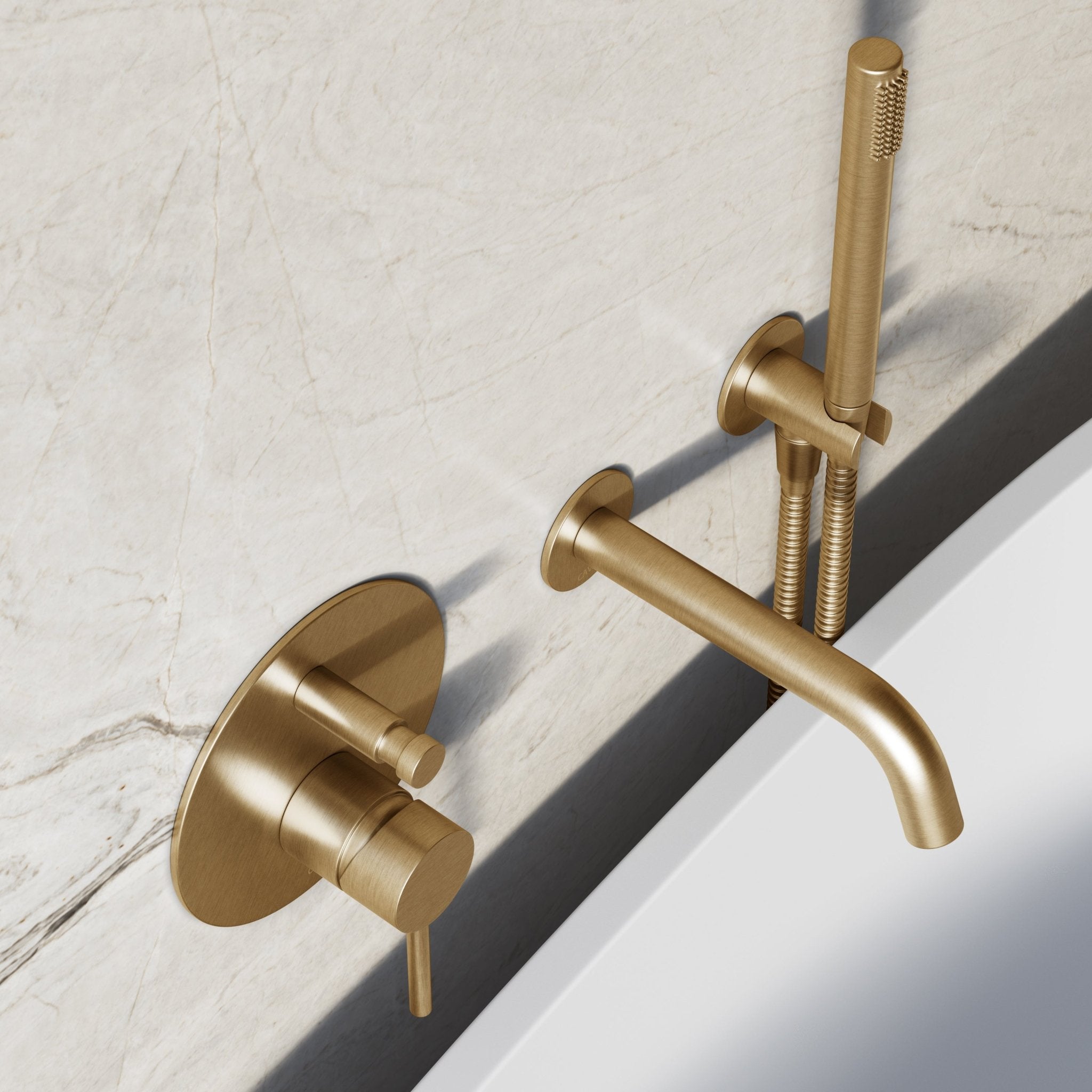 Image of Origin Bath Set – Long Spout with Diverter & Straight Hand Shower - Cavari