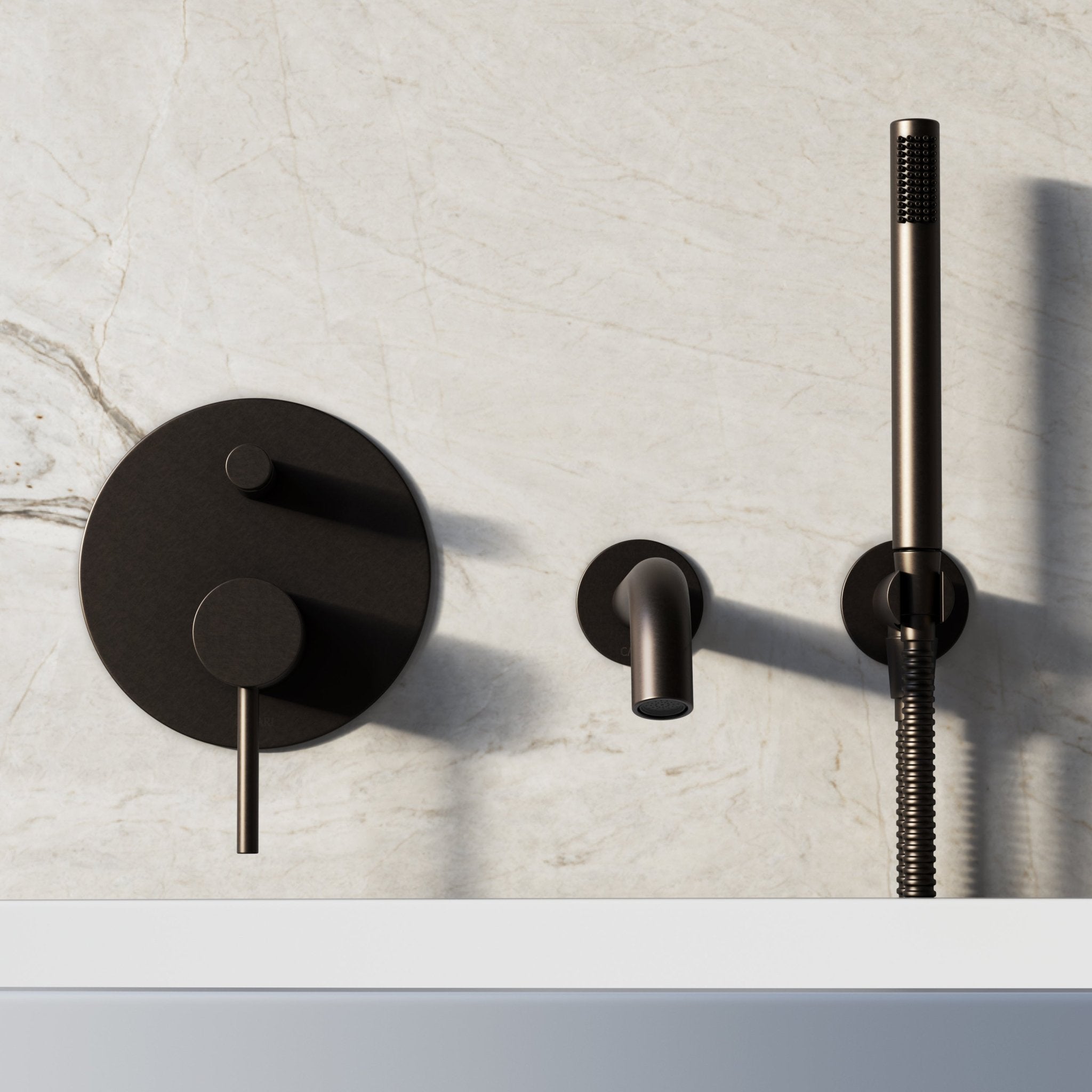 Image of Origin Bath Set – Long Spout with Diverter & Straight Hand Shower - Cavari