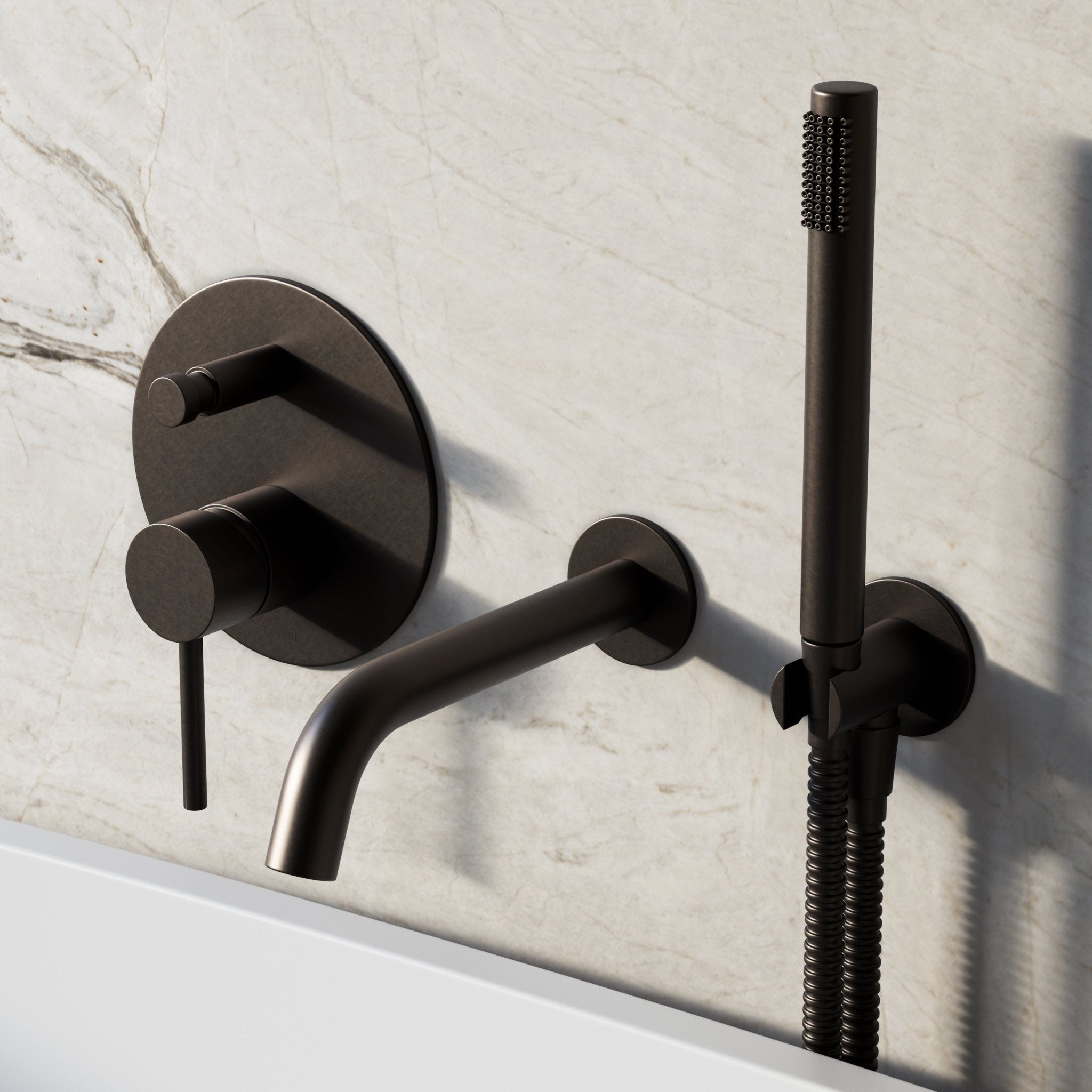 Image of Origin Bath Set – Long Spout with Diverter & Straight Hand Shower - Cavari