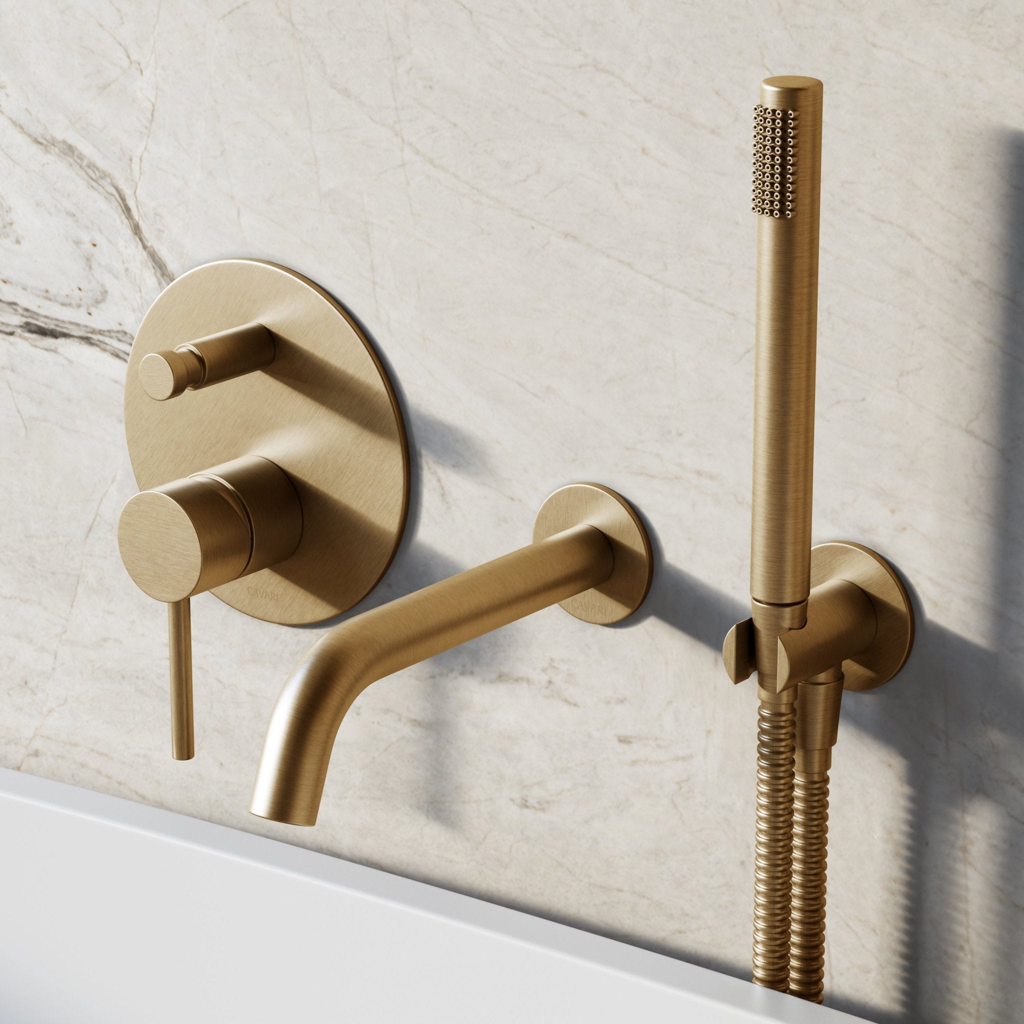 Image of Origin Bath Set – Long Spout with Diverter & Straight Hand Shower - Cavari