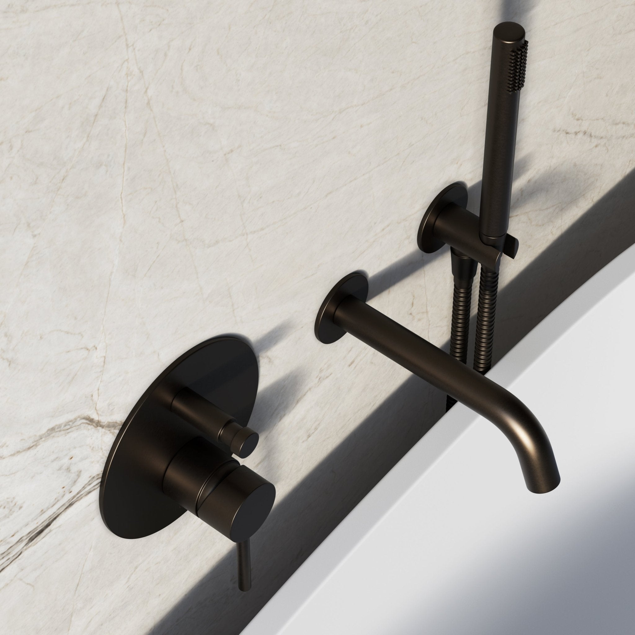Image of Origin Bath Set – Long Spout with Diverter & Straight Hand Shower - Cavari