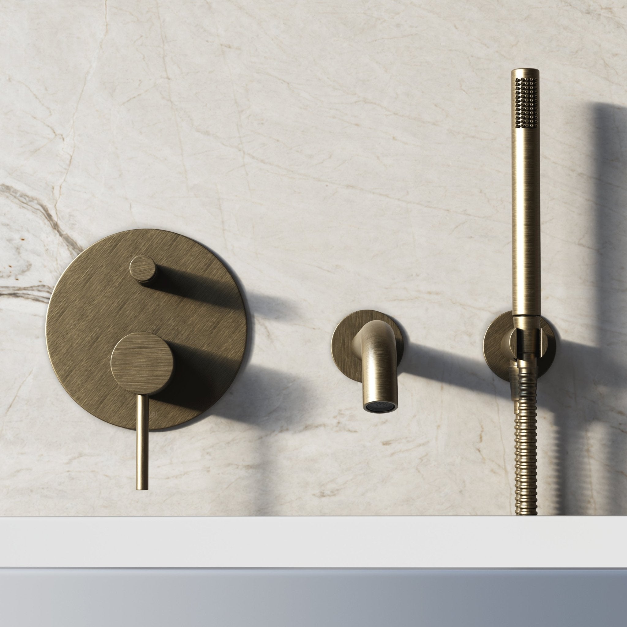Image of Origin Bath Set – Long Spout with Diverter & Straight Hand Shower - Cavari