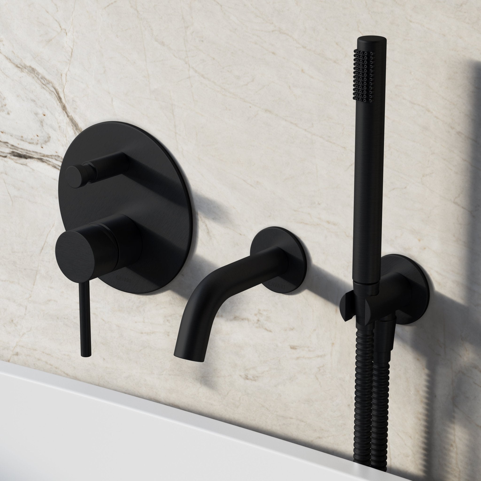 Image of Origin Bath Set – Short Spout with Diverter & Straight Hand Shower - Cavari