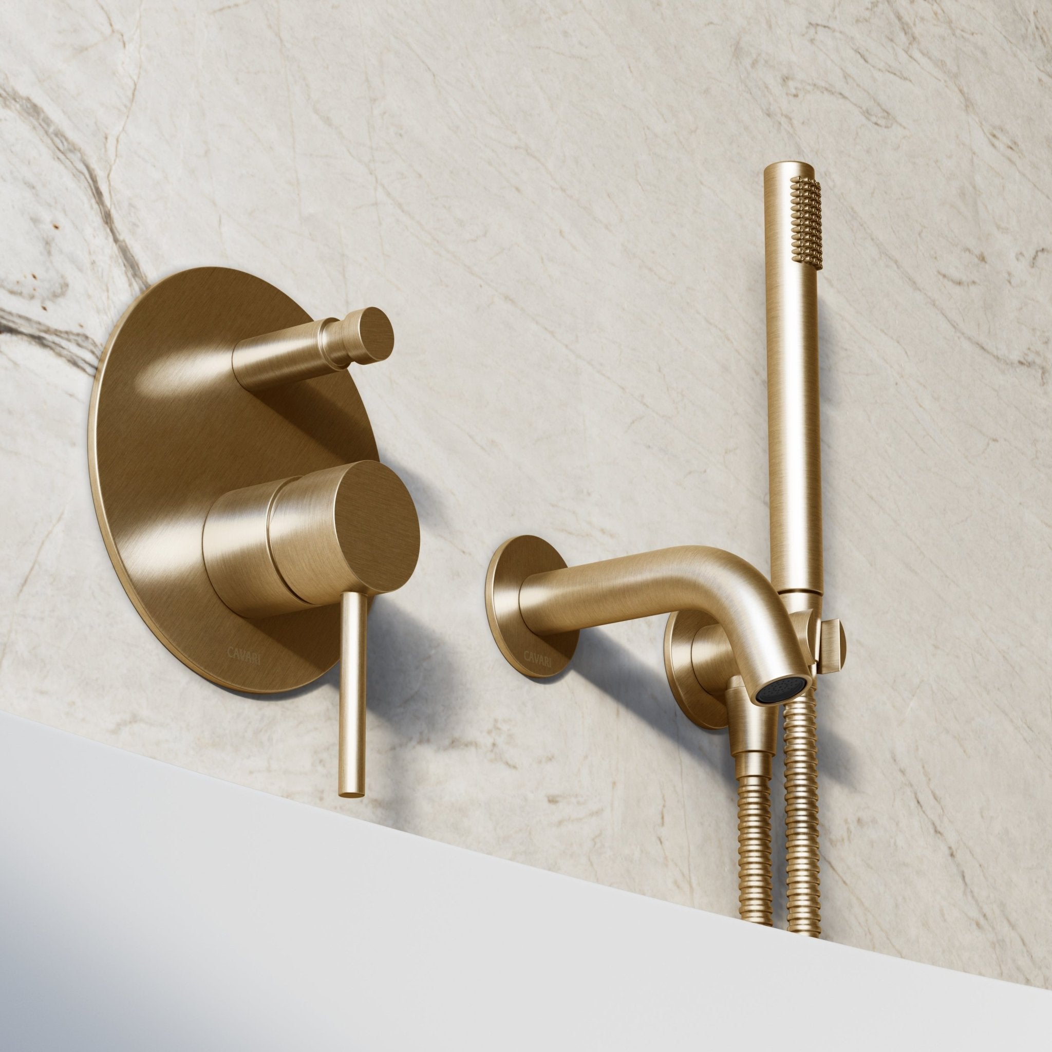 Image of Origin Bath Set – Short Spout with Diverter & Straight Hand Shower - Cavari