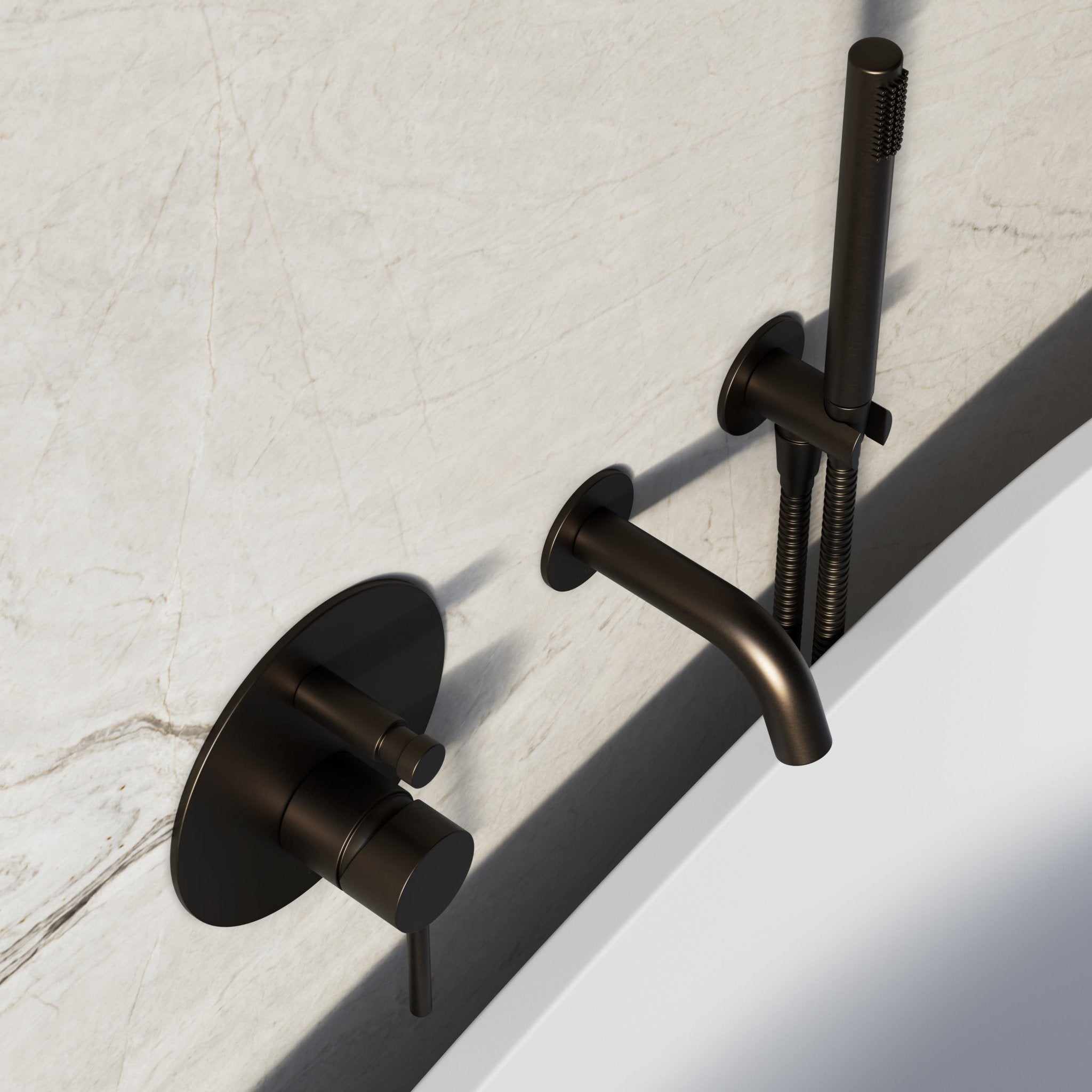 Image of Origin Bath Set – Short Spout with Diverter & Straight Hand Shower - Cavari