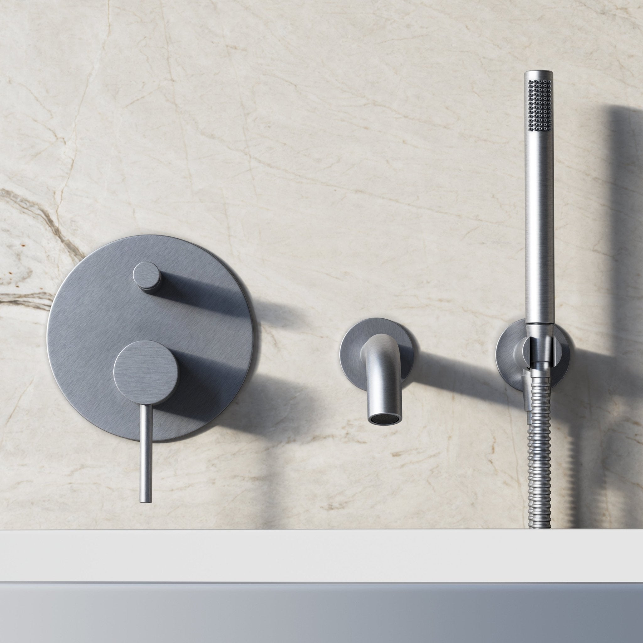 Image of Origin Bath Set – Short Spout with Diverter & Straight Hand Shower - Cavari